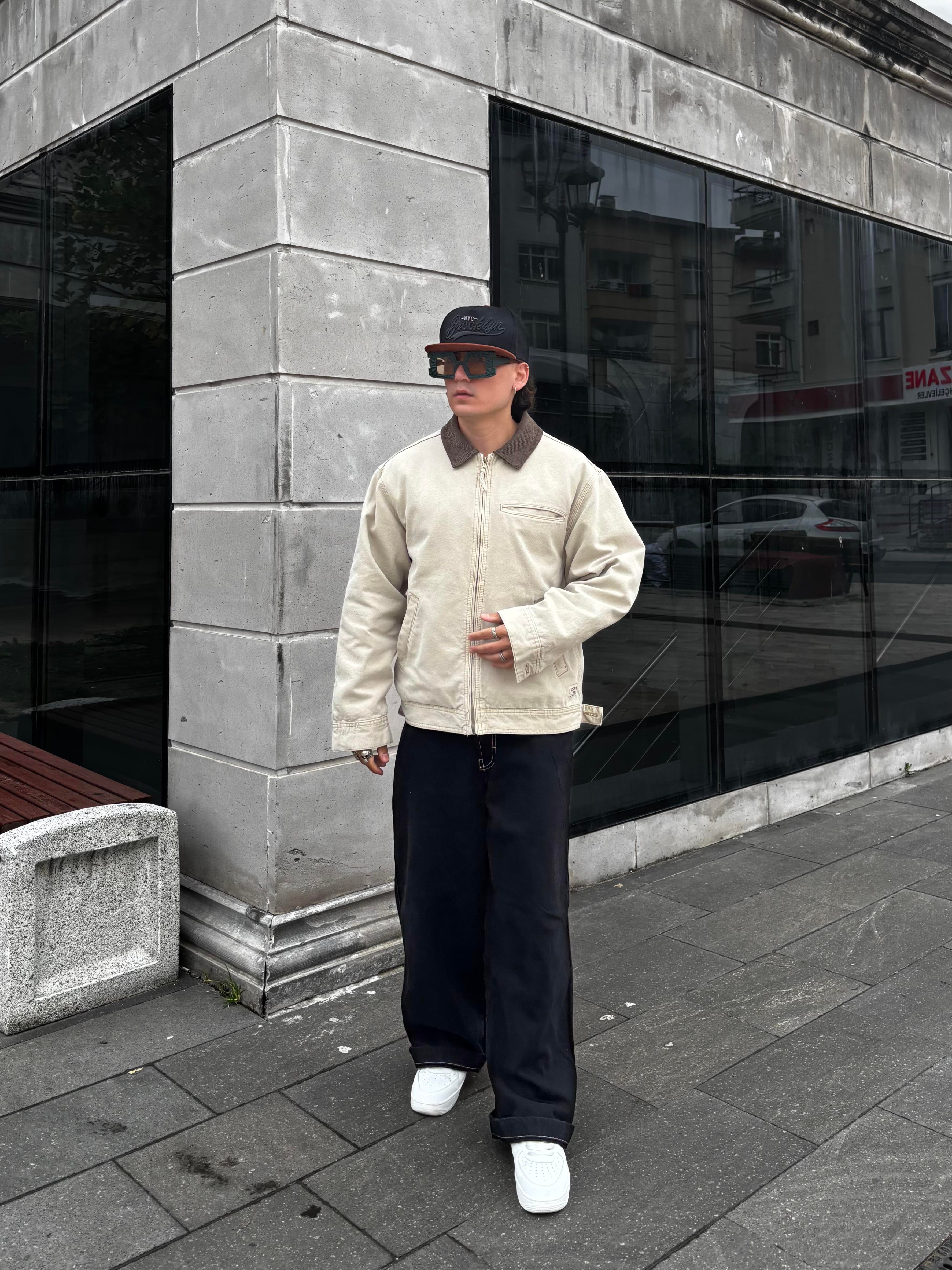 Premium Alba Camel Canvas Jacket