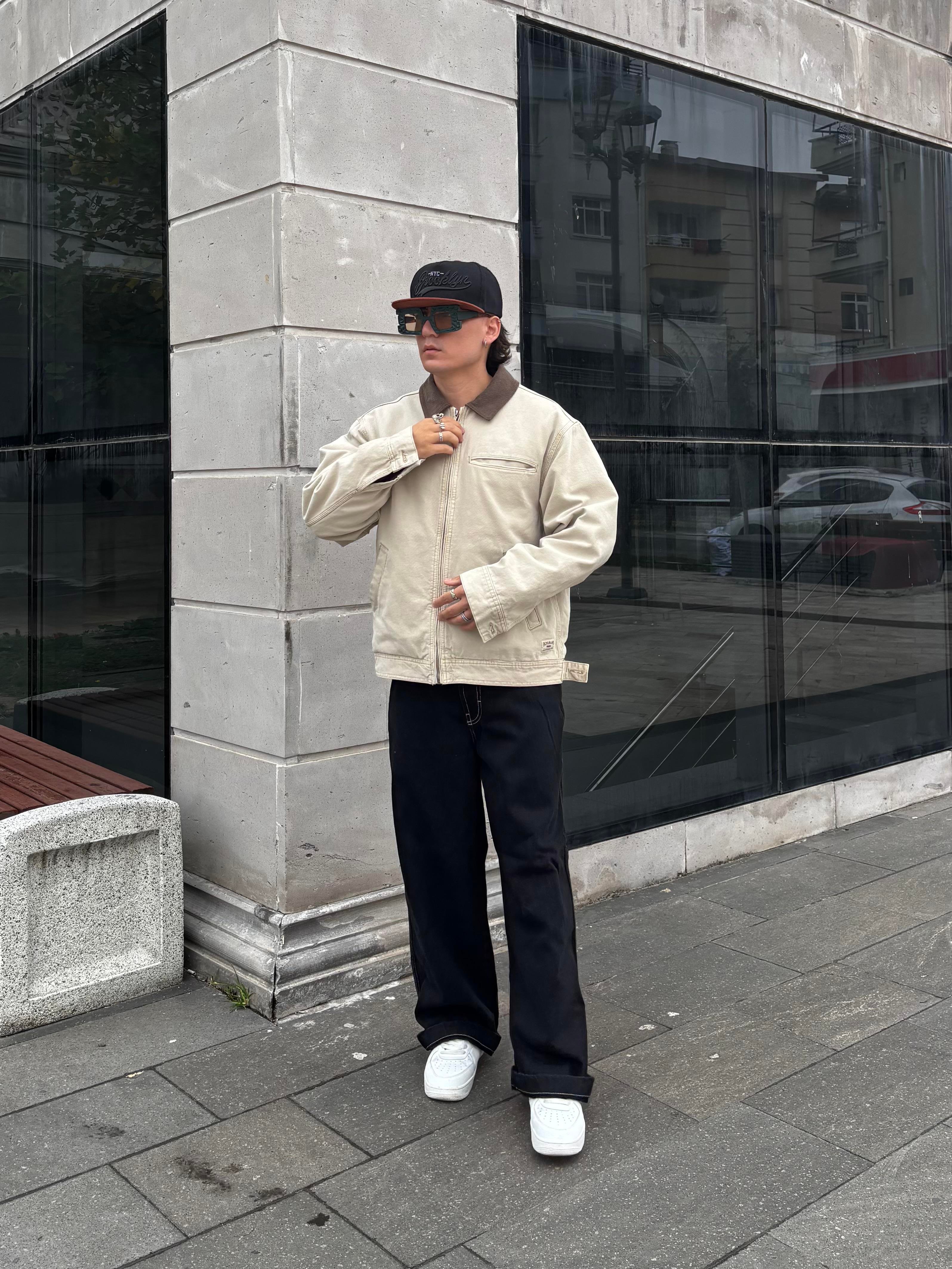 Premium Alba Camel Canvas Jacket