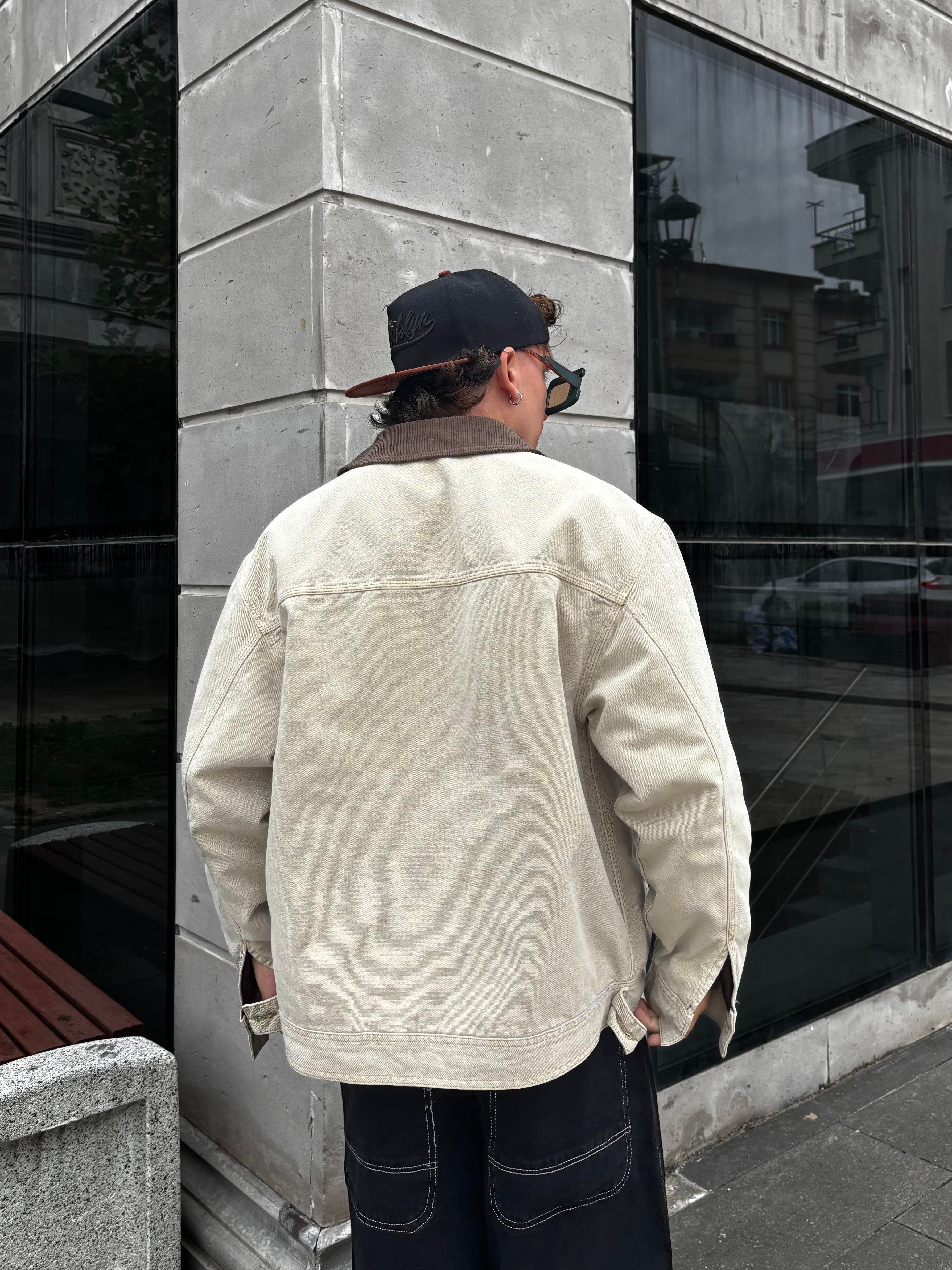Premium Alba Camel Canvas Jacket