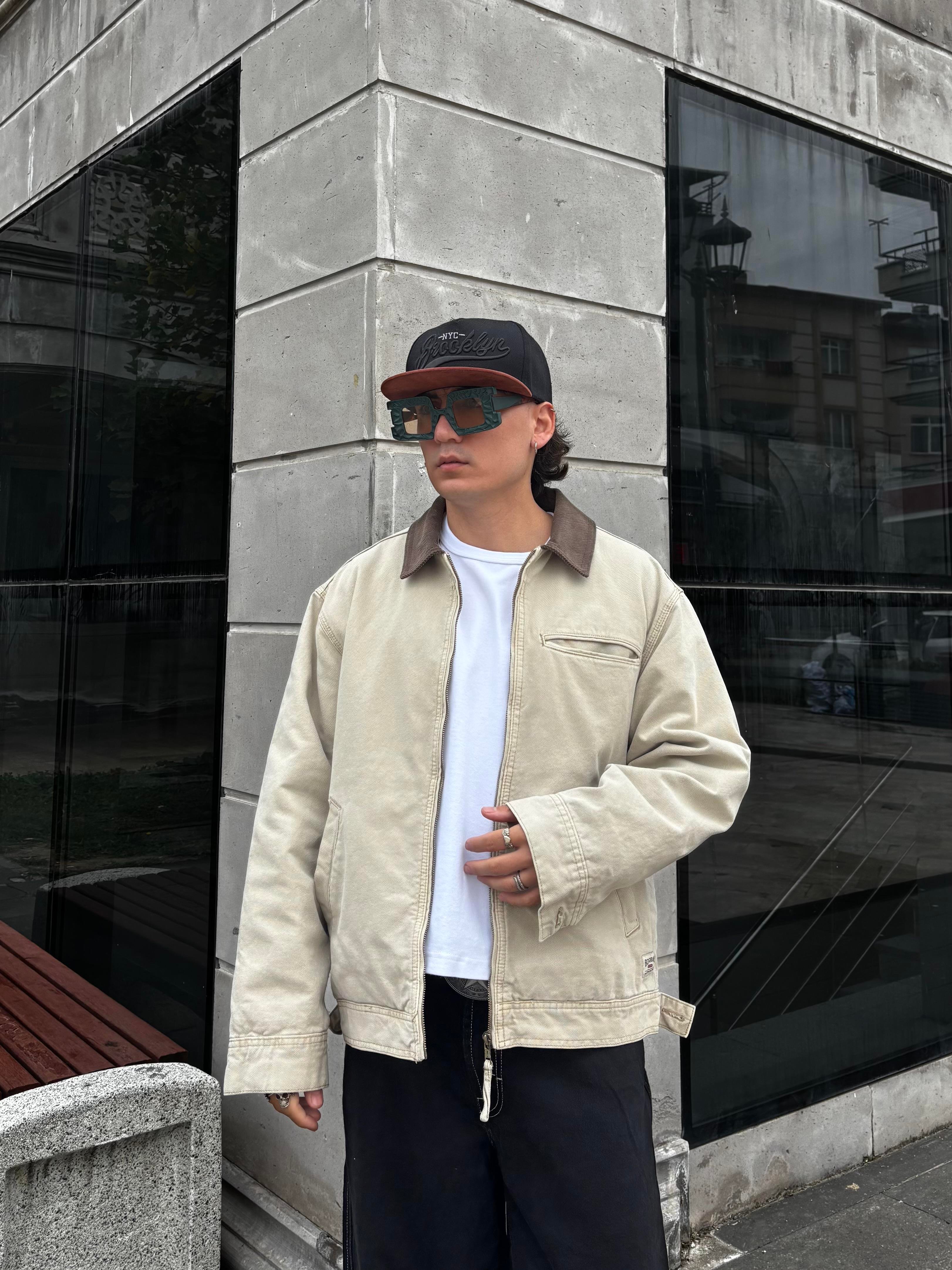Premium Alba Camel Canvas Jacket