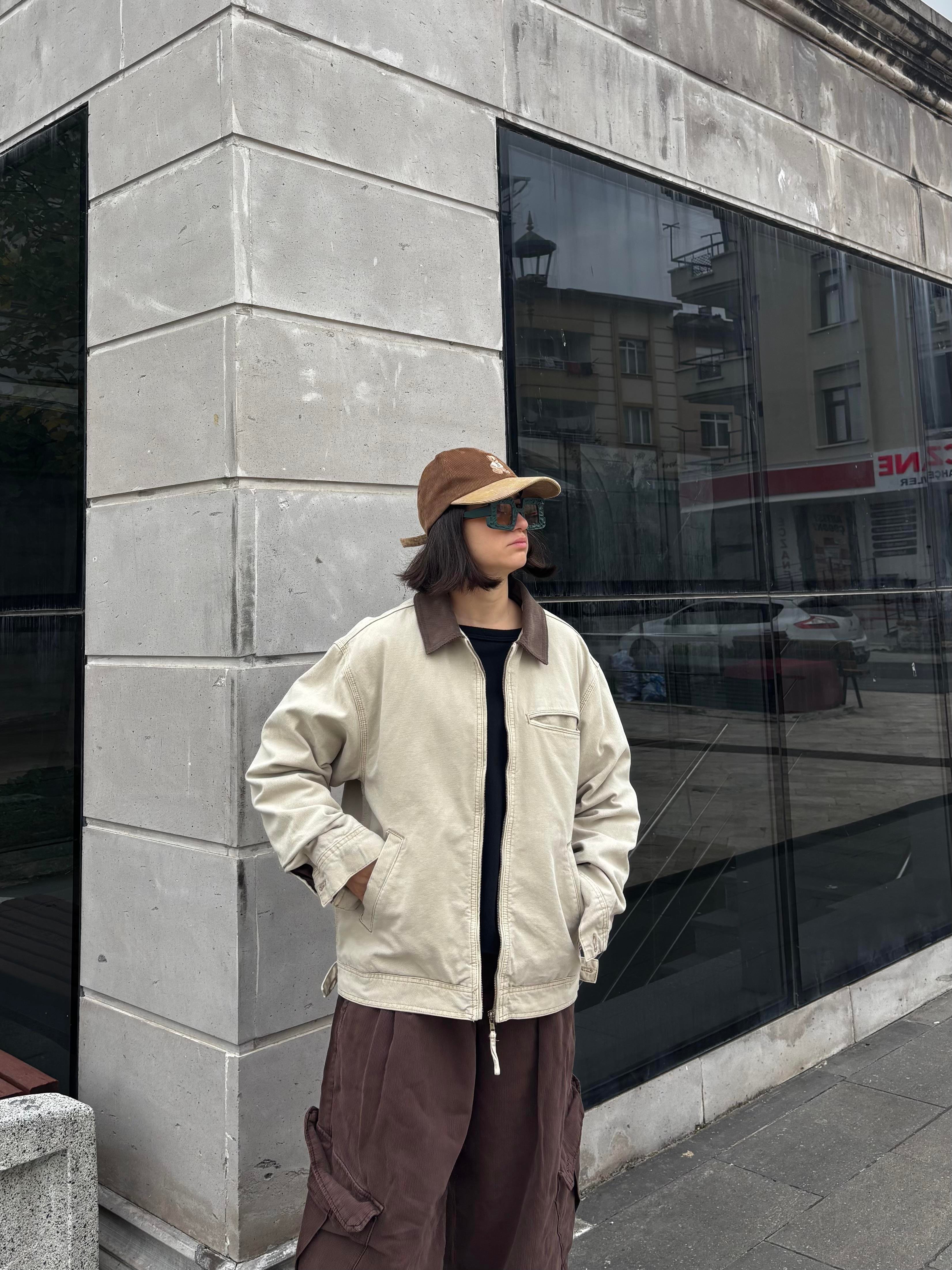 Premium Alba Camel Canvas Jacket