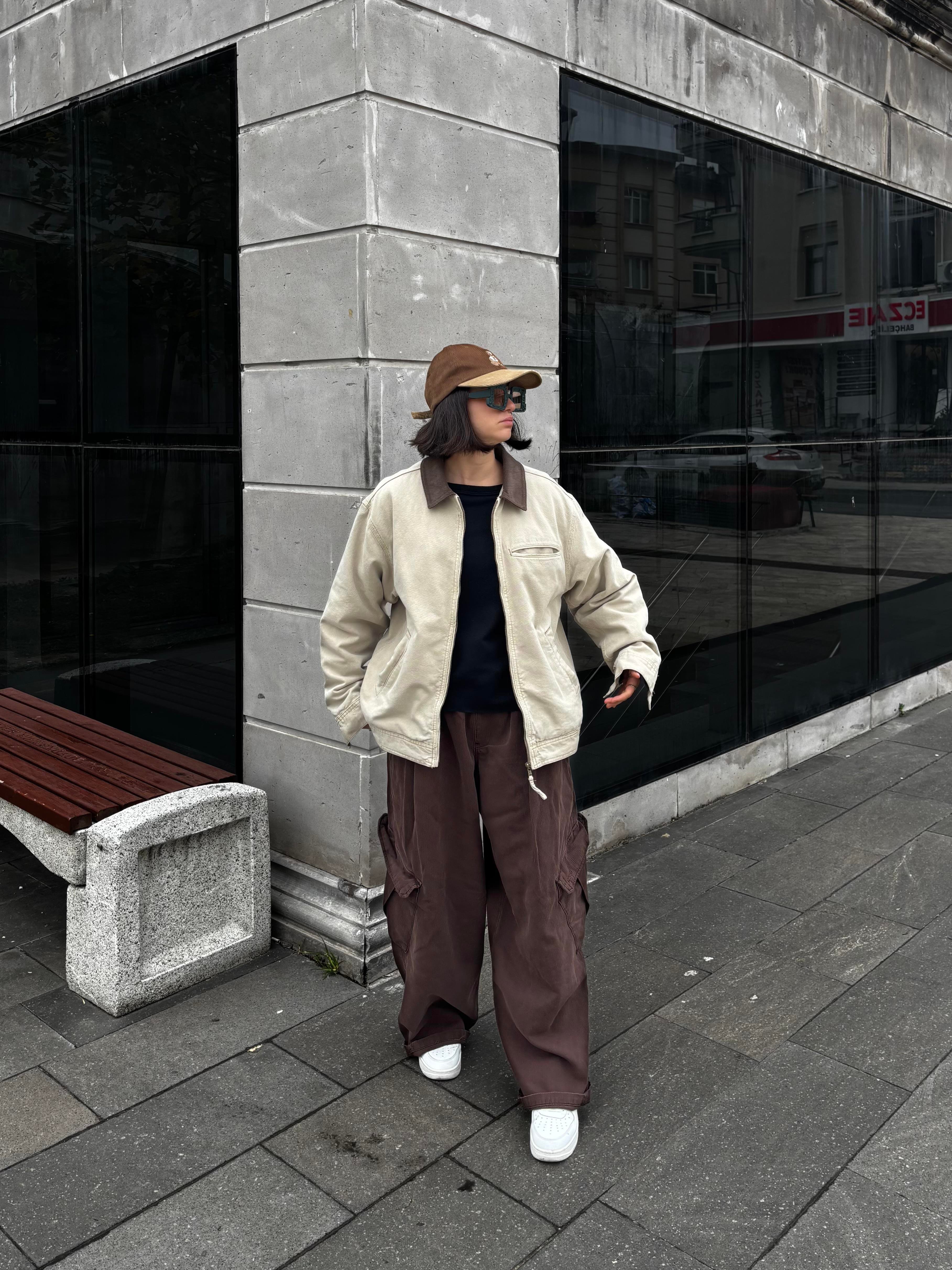 Premium Alba Camel Canvas Jacket
