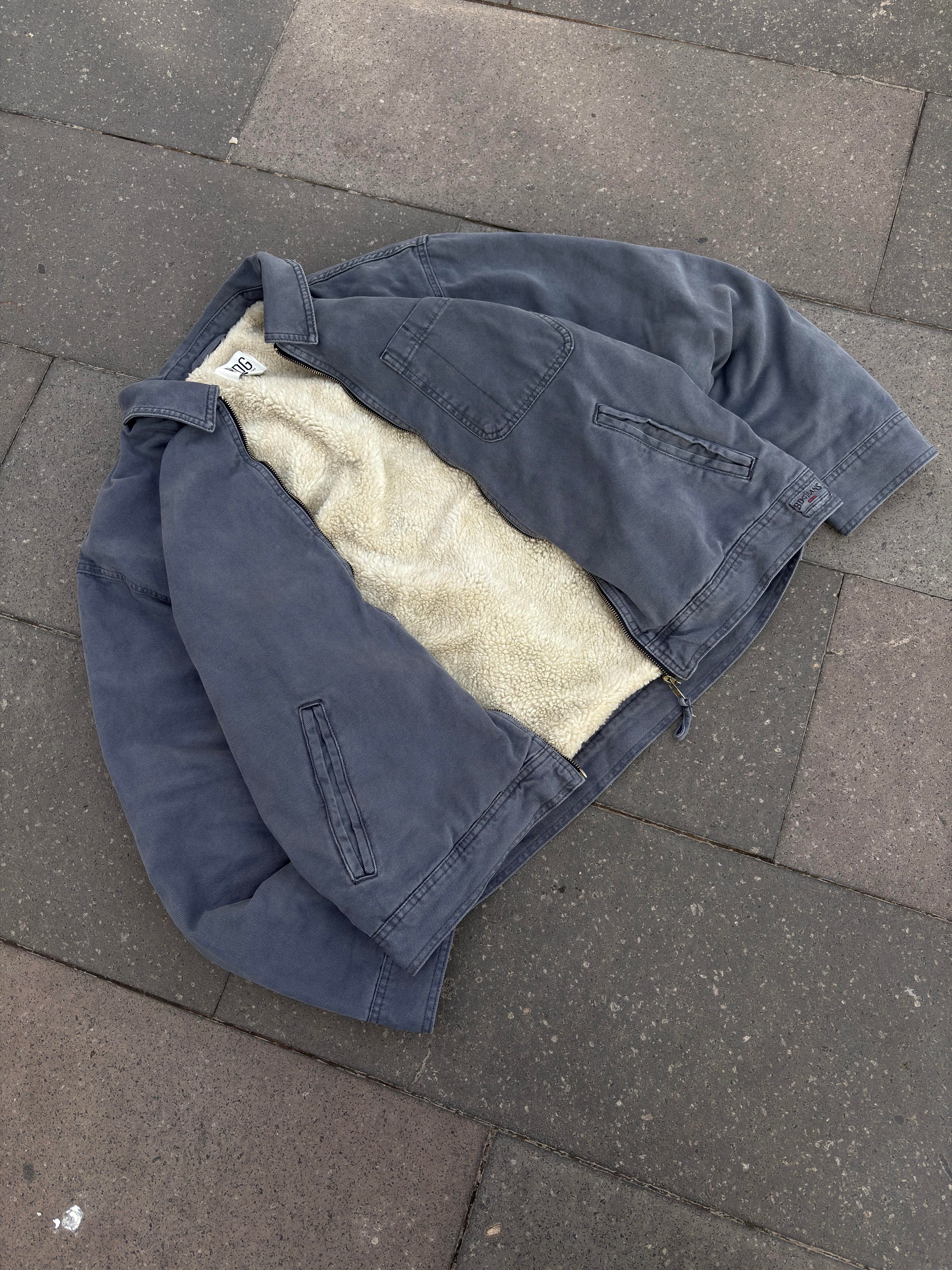 Premium Alba Slate Zip Through Worker Jacket