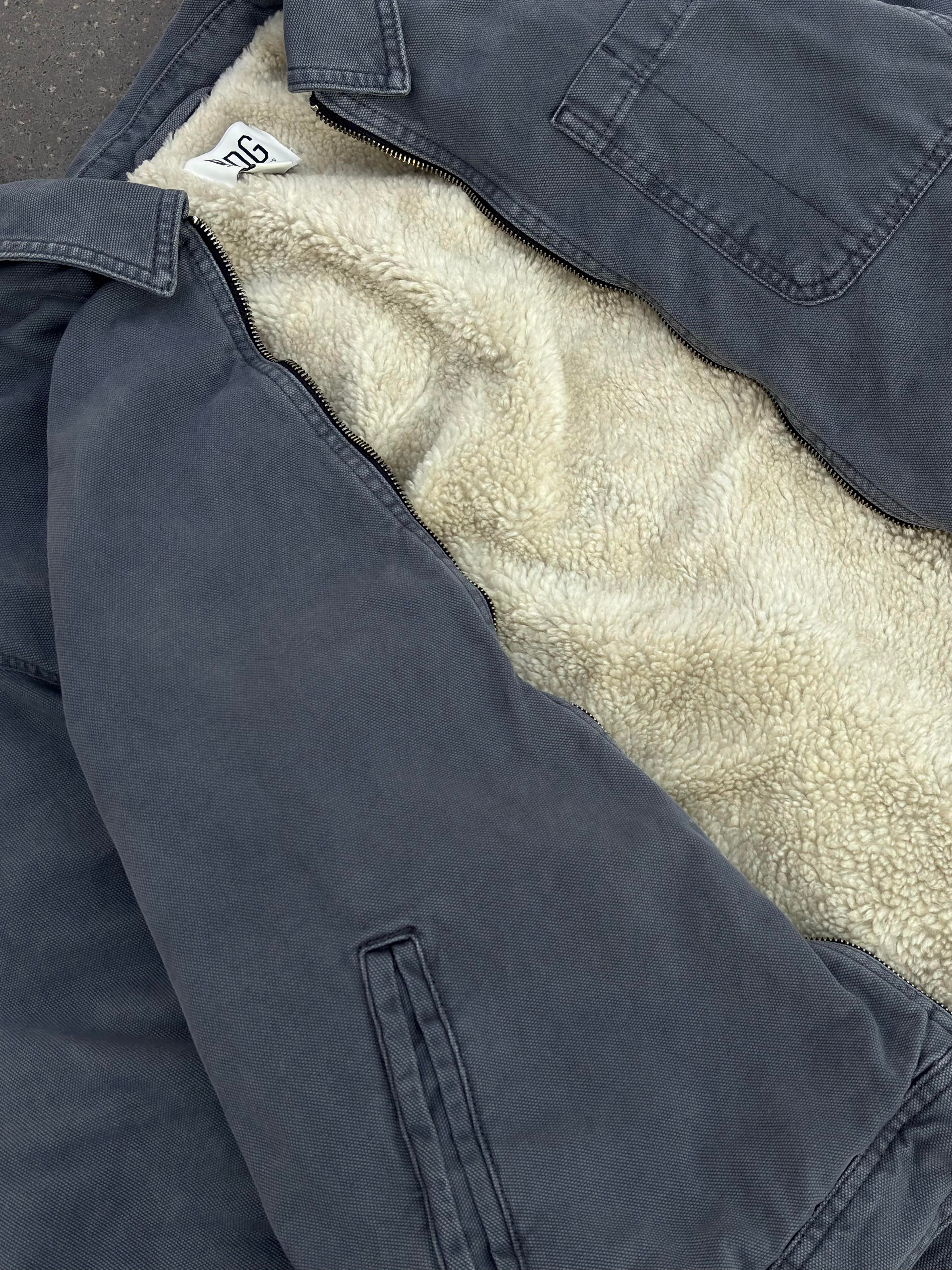 Premium Alba Slate Zip Through Worker Jacket