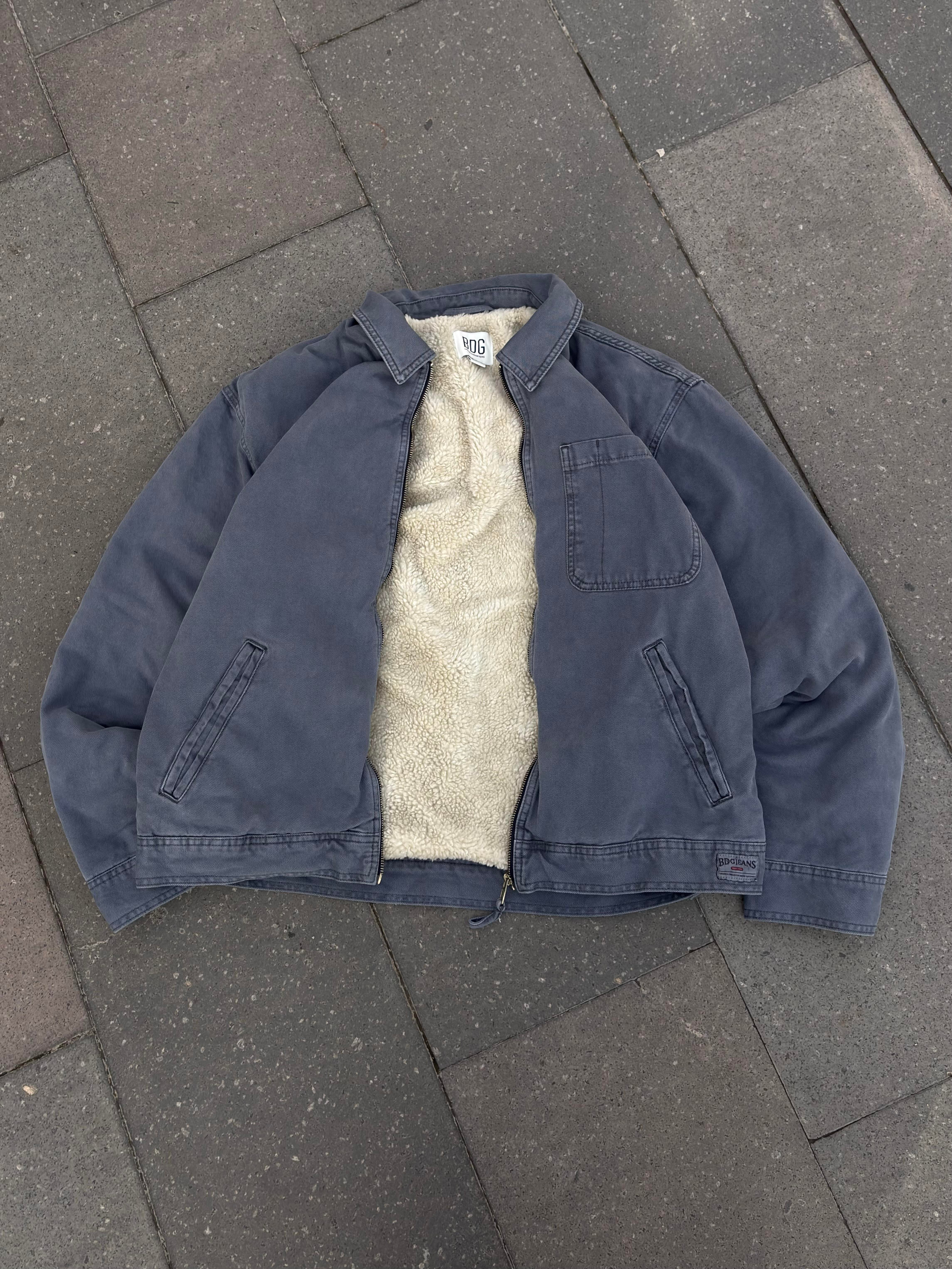 Premium Alba Slate Zip Through Worker Jacket