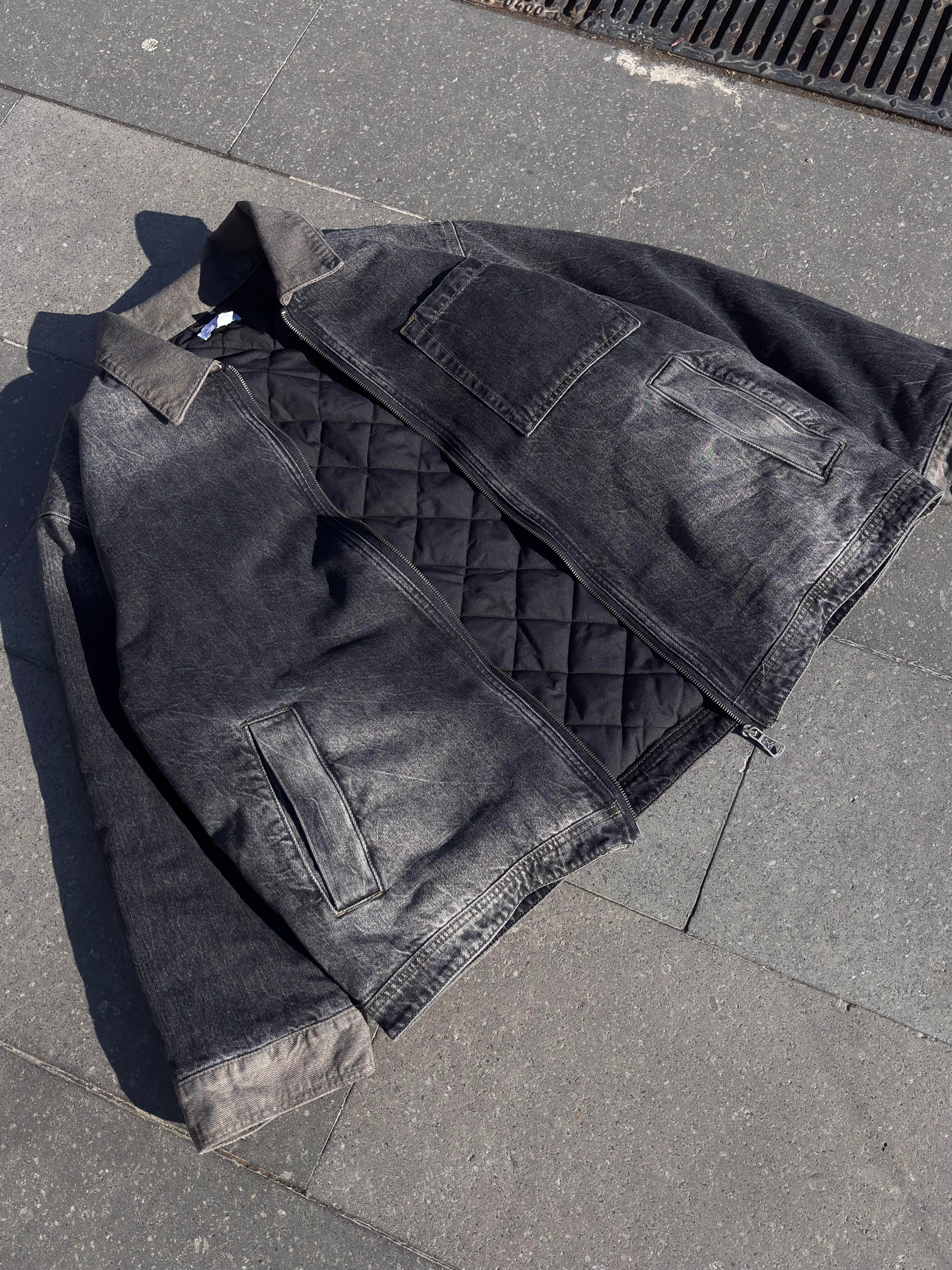 Premium Antrasit Tone Truck Denim Jacket