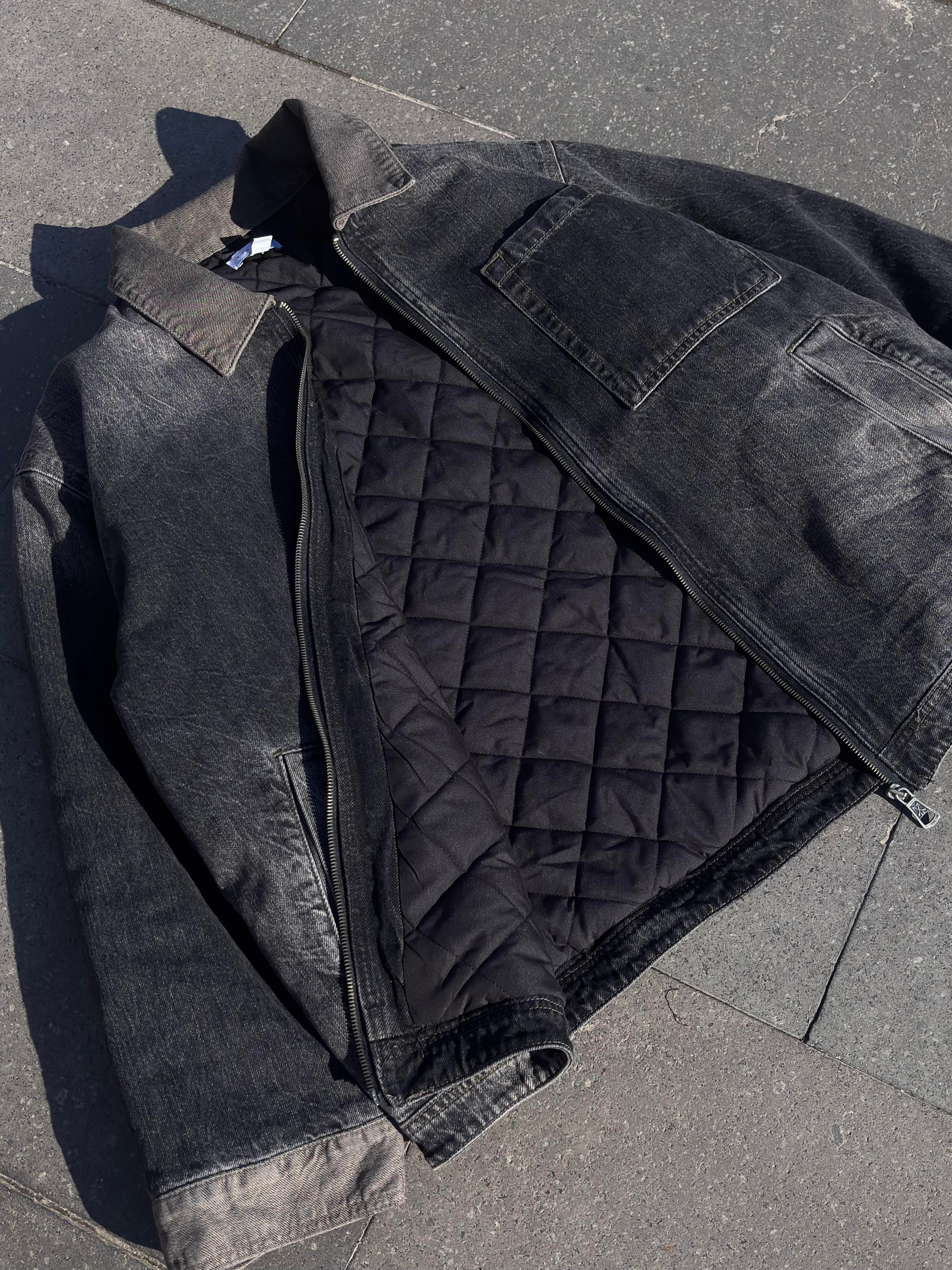 Premium Antrasit Tone Truck Denim Jacket