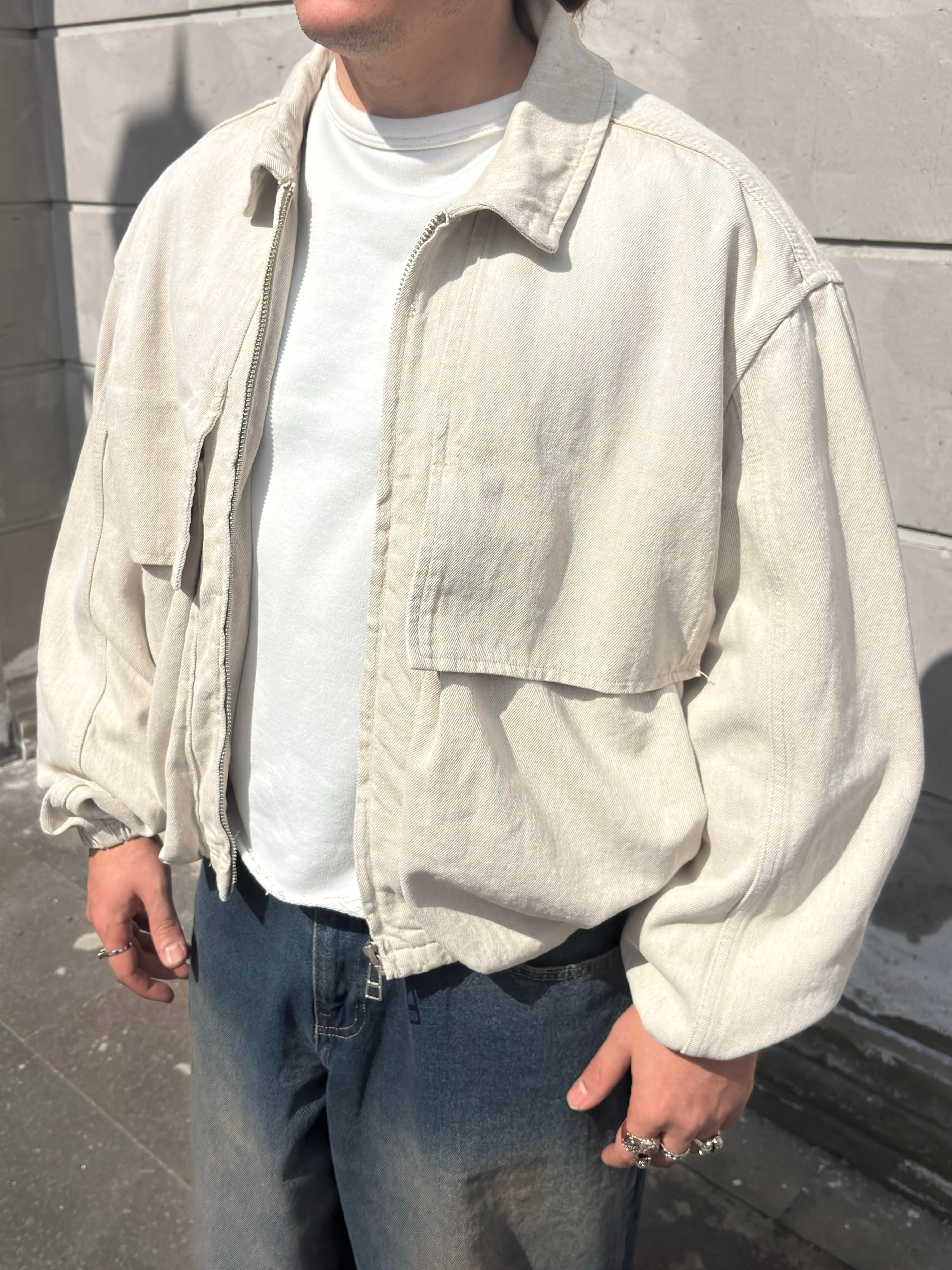 Premium Big Pocket Bomber Denim Jacket