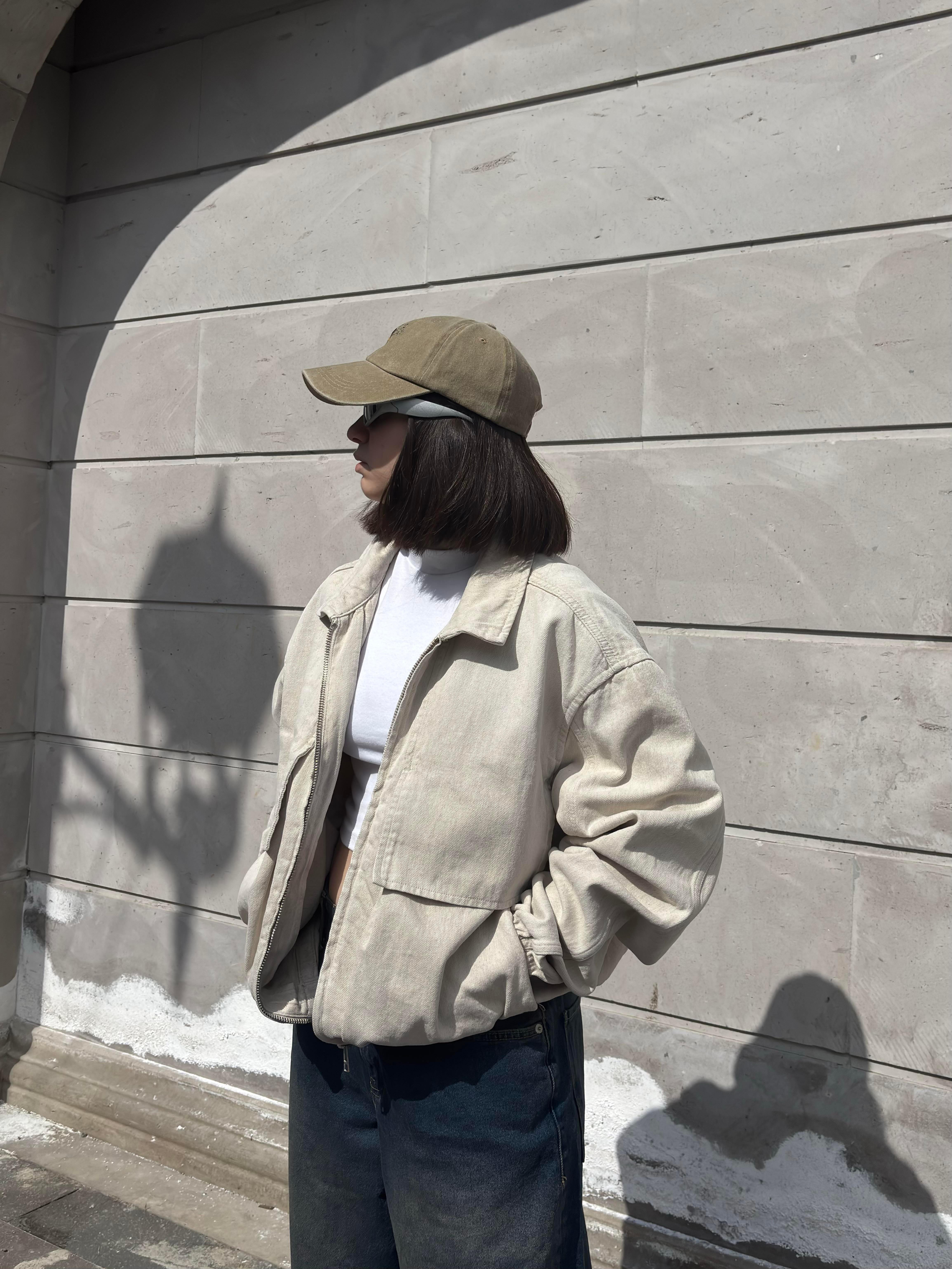 Premium Big Pocket Bomber Denim Jacket