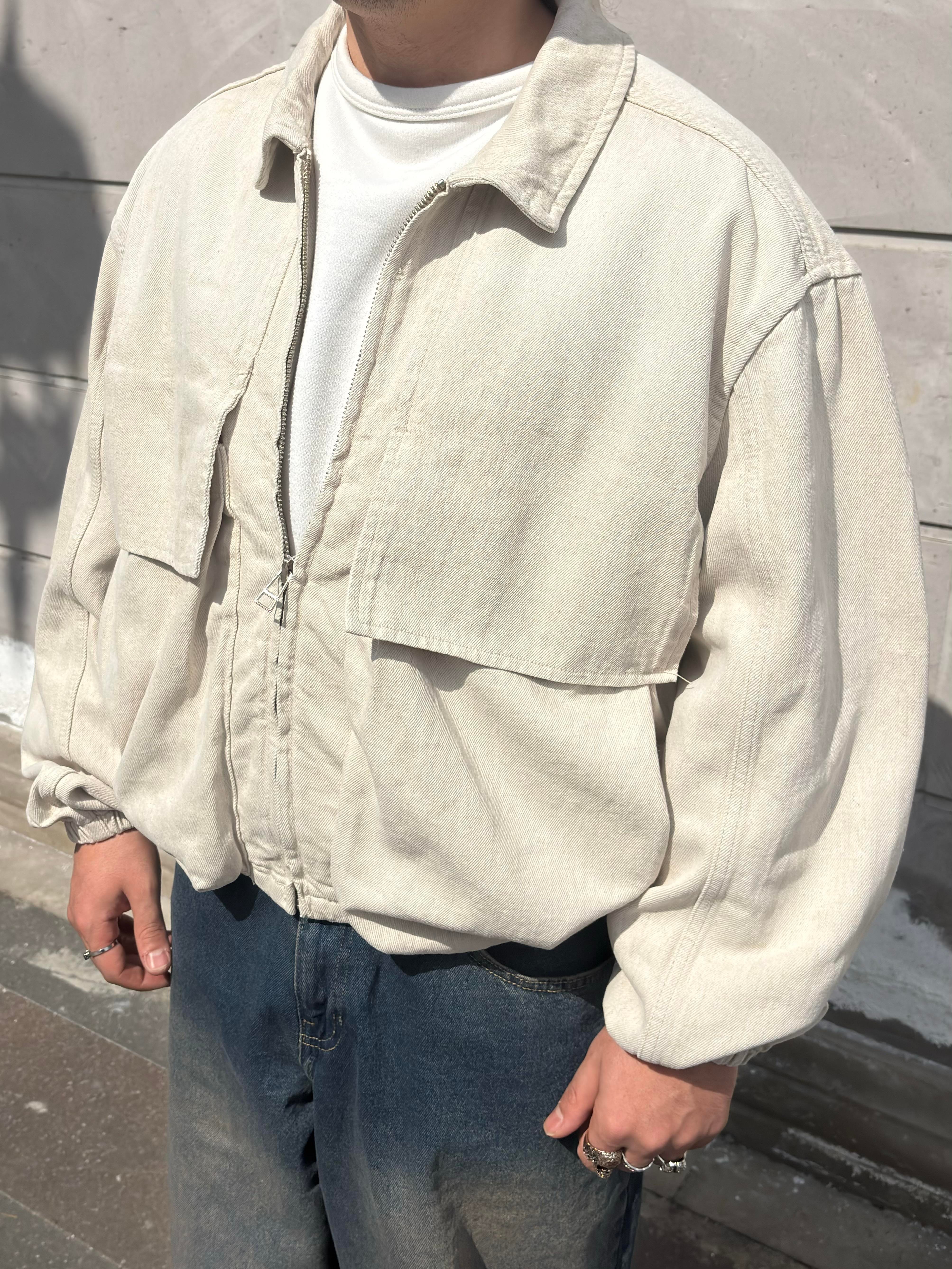 Premium Big Pocket Bomber Denim Jacket
