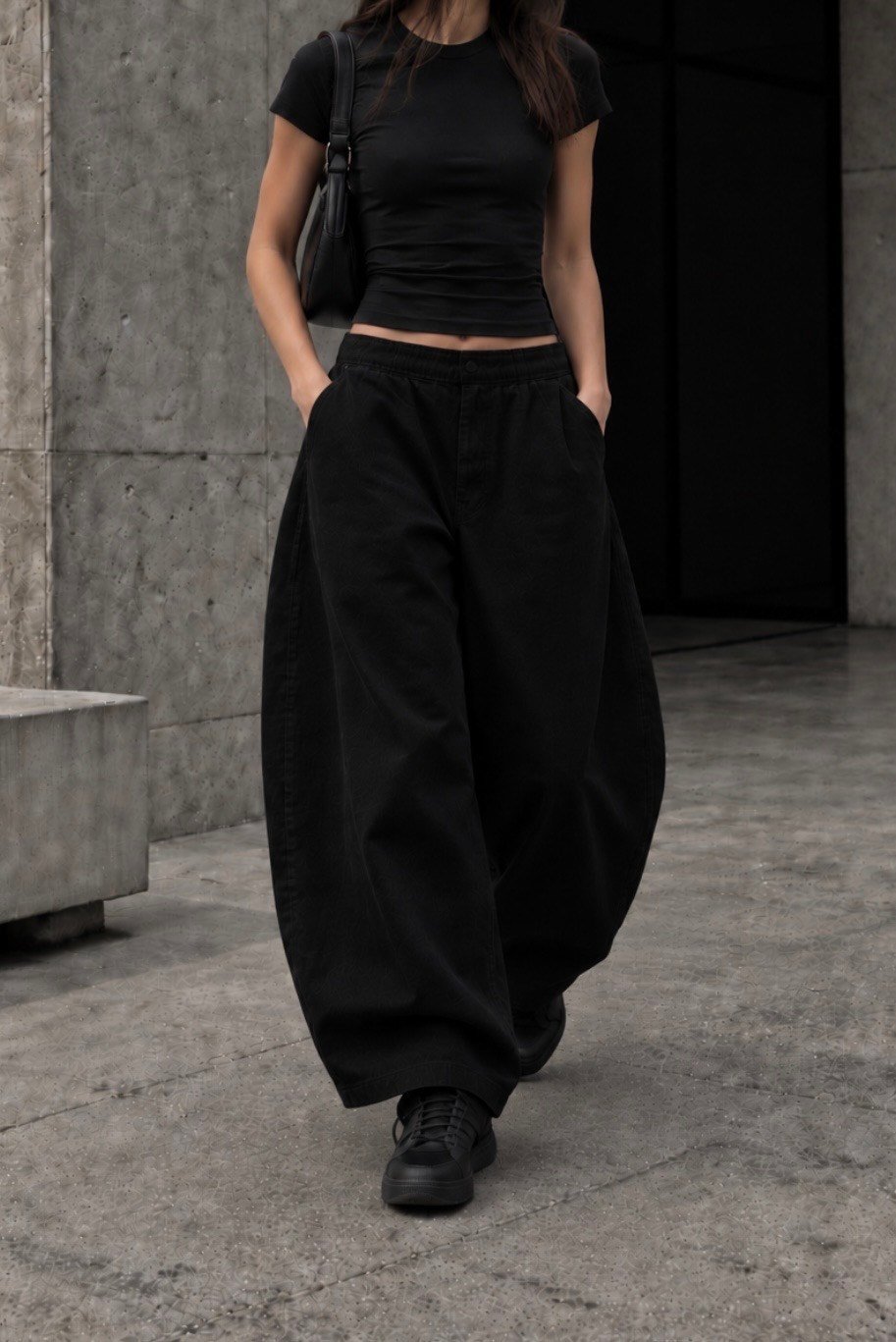 Premium Black Bobbi Baggy Ekstreme Pants