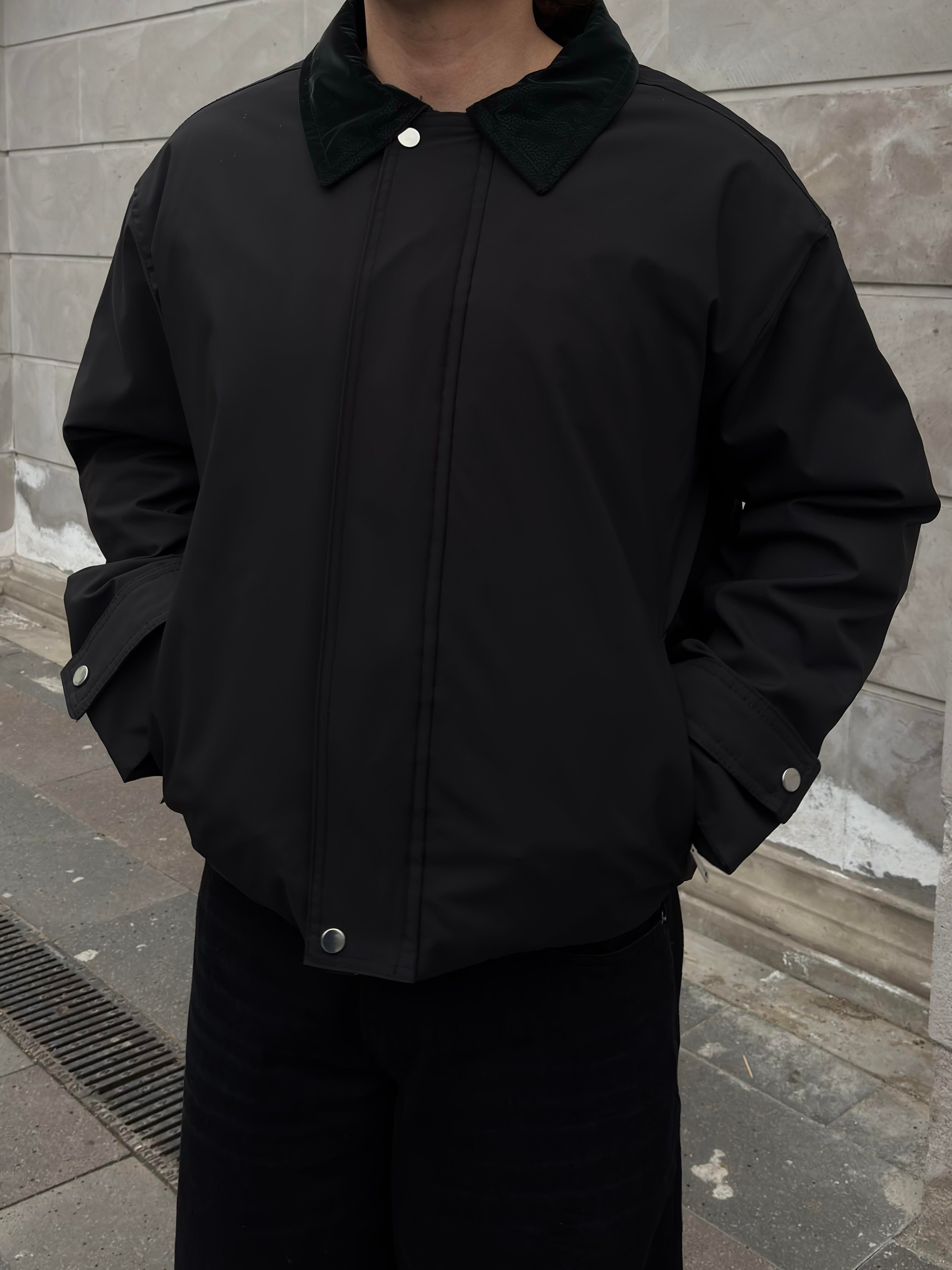 Premium Black Hafif Dolgulu Mevsimlik Urban Ceket