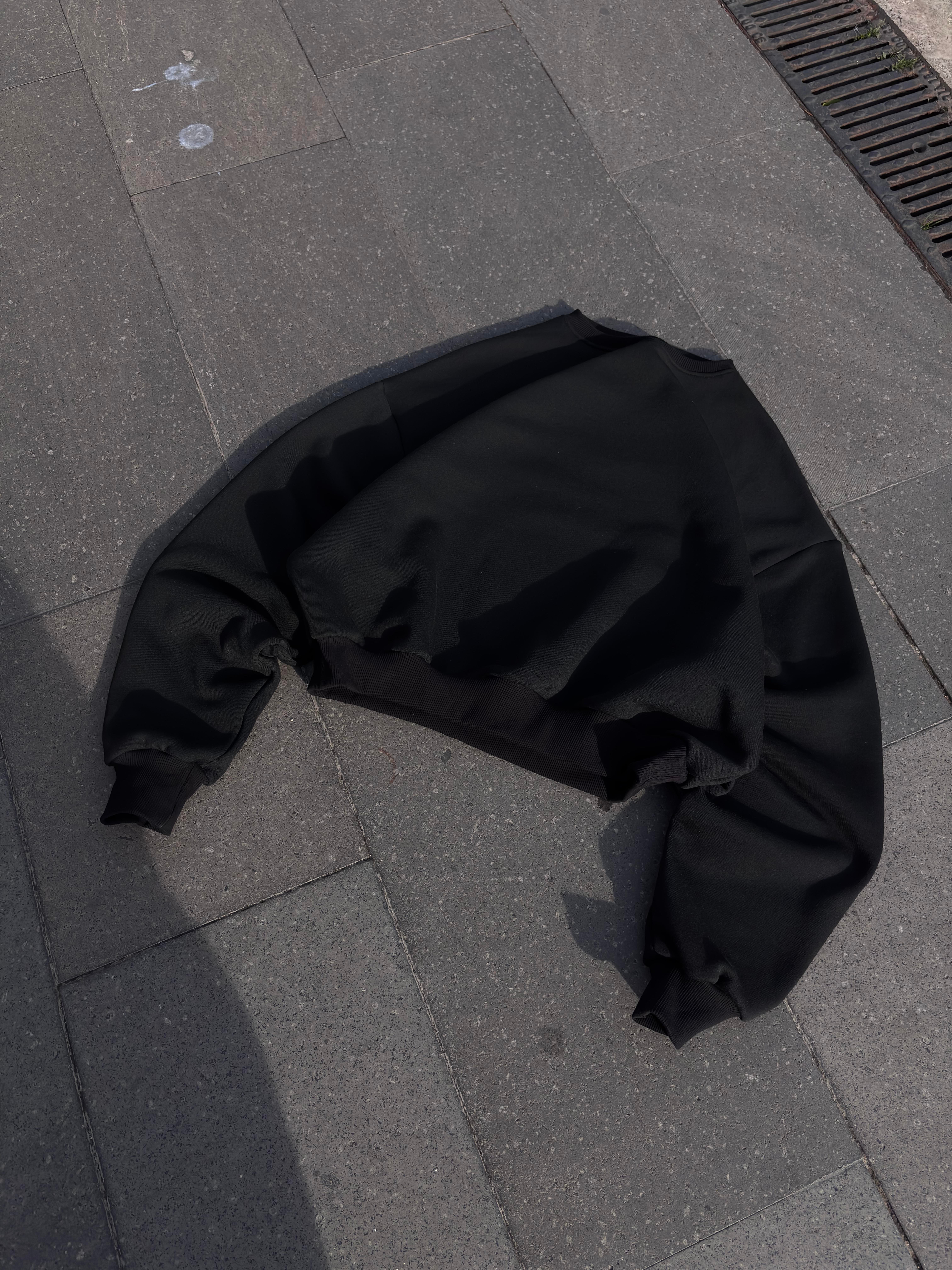 Premium Black  Heavy Mold Stance Bomber Sweat