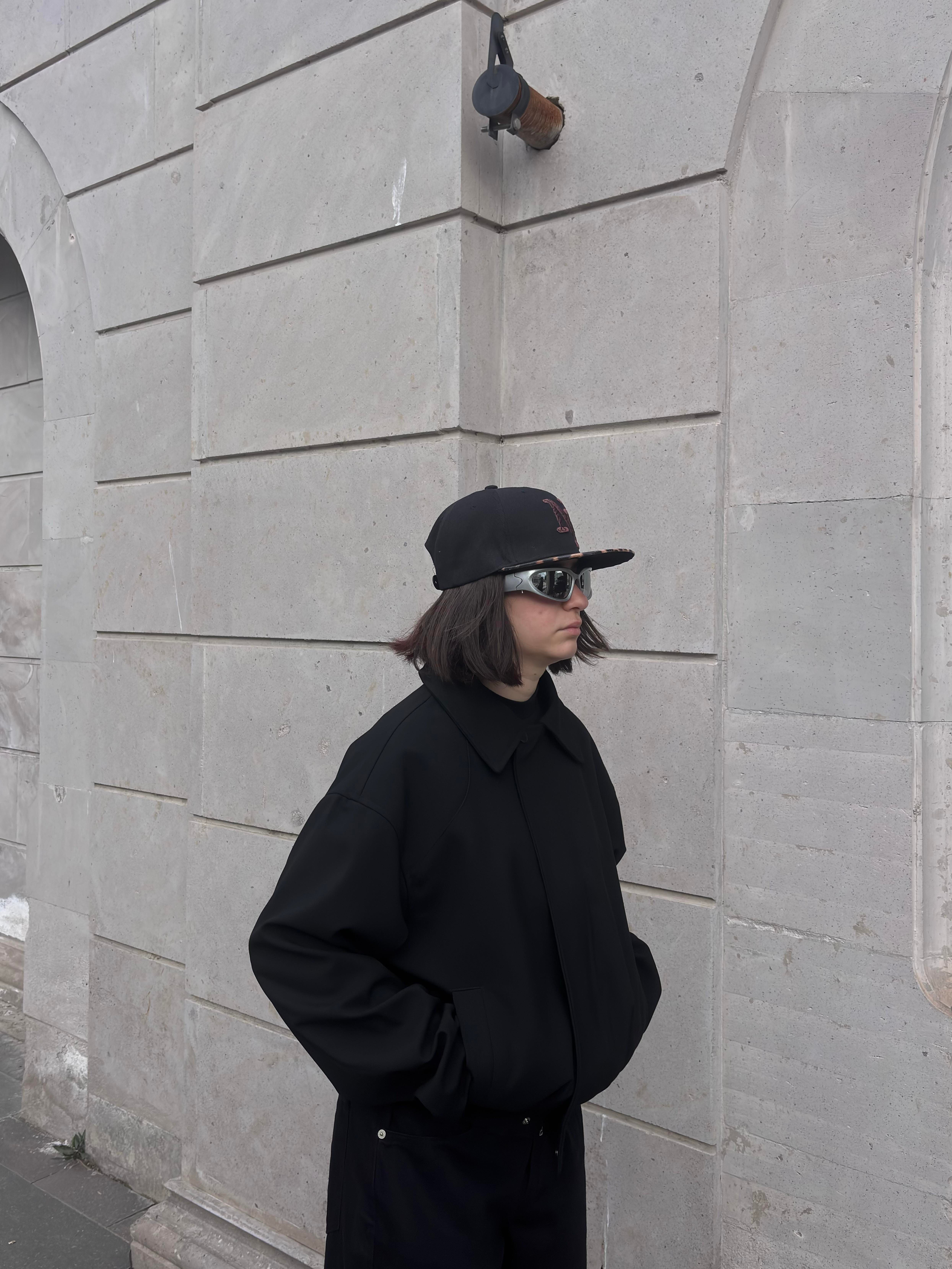 Premium Black Hidden Zipper Bomber Jacket