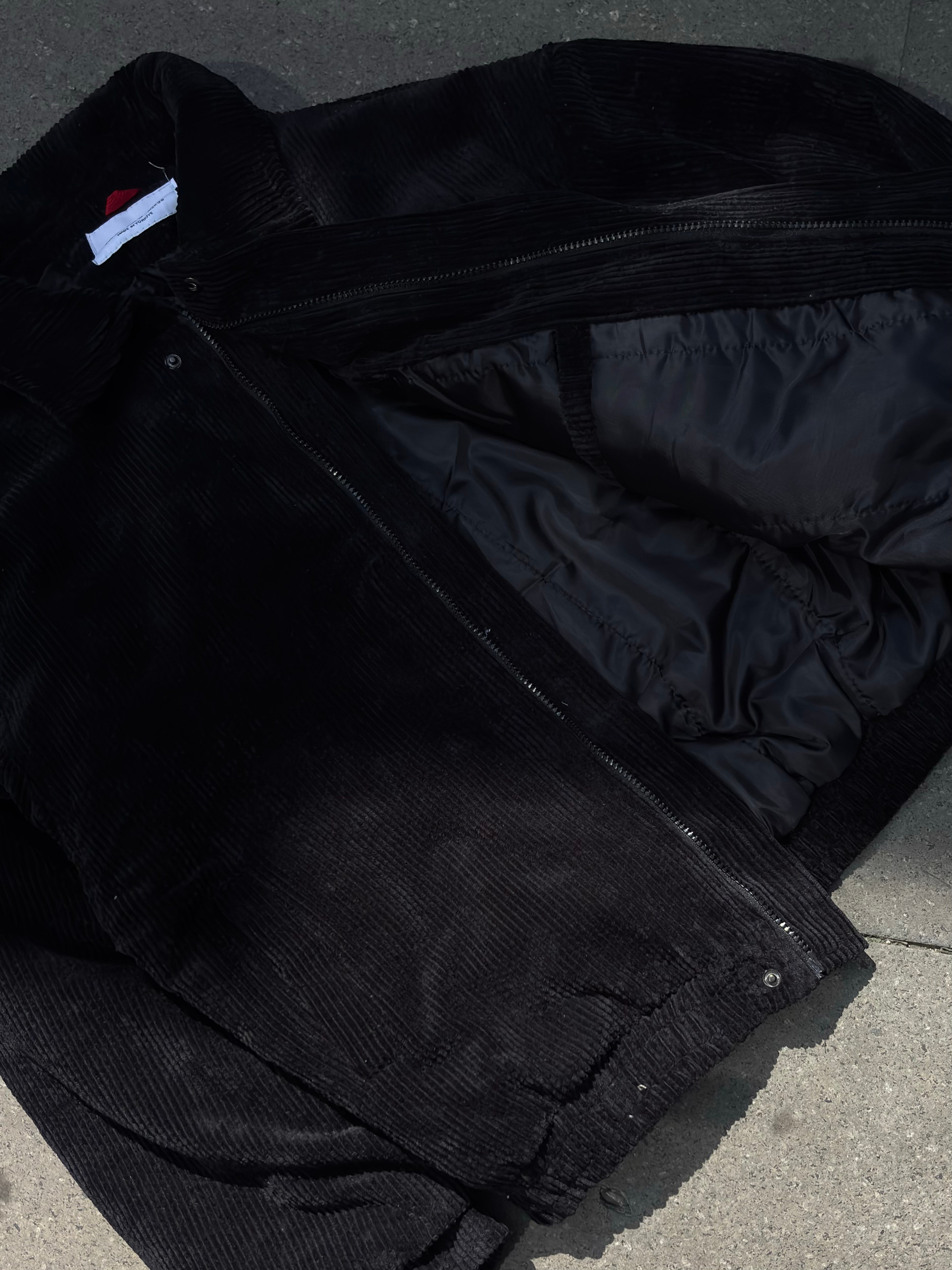 Premium Black Tone Luca Conduroy Bomber Jacket