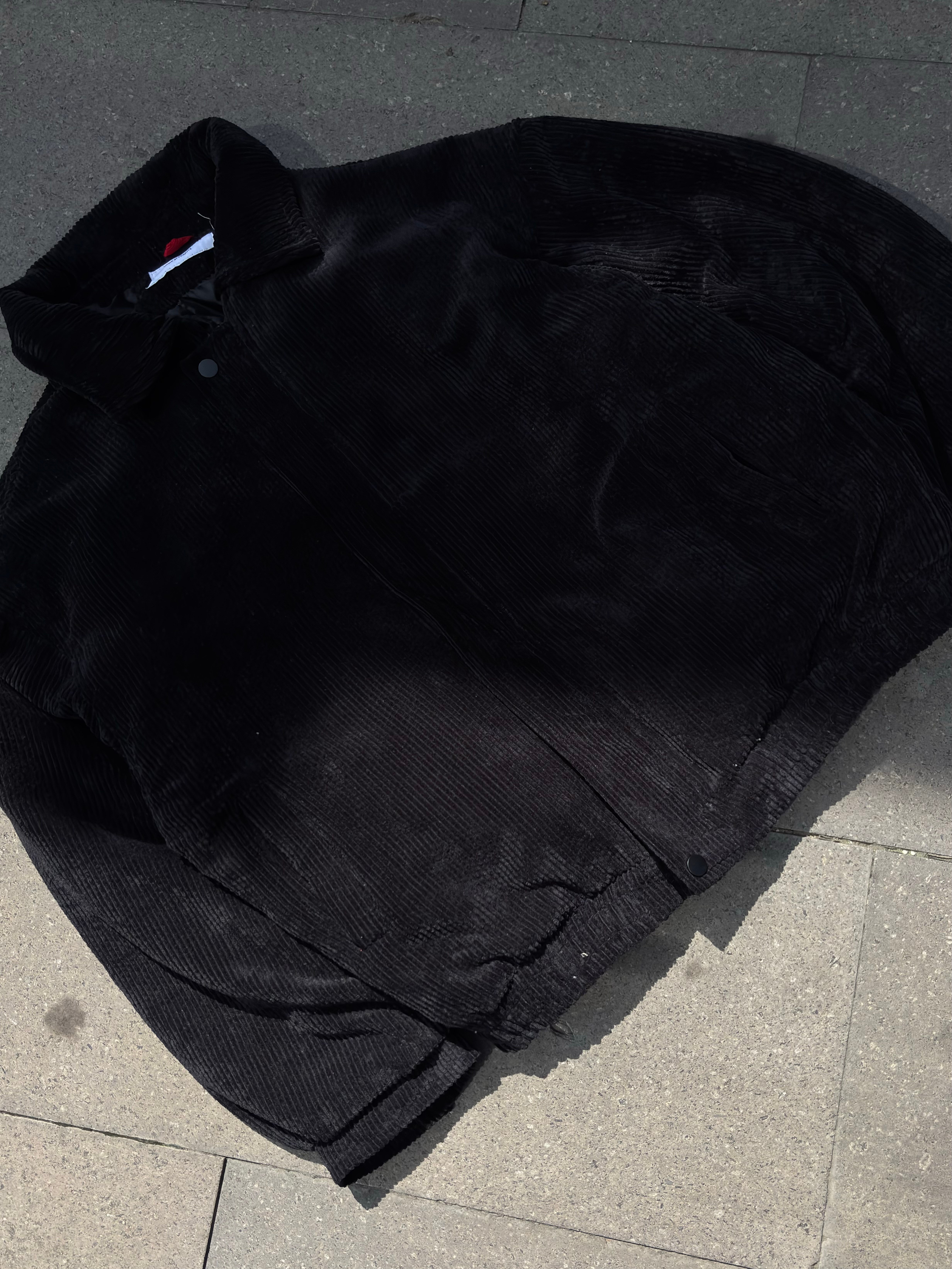 Premium Black Tone Luca Conduroy Bomber Jacket