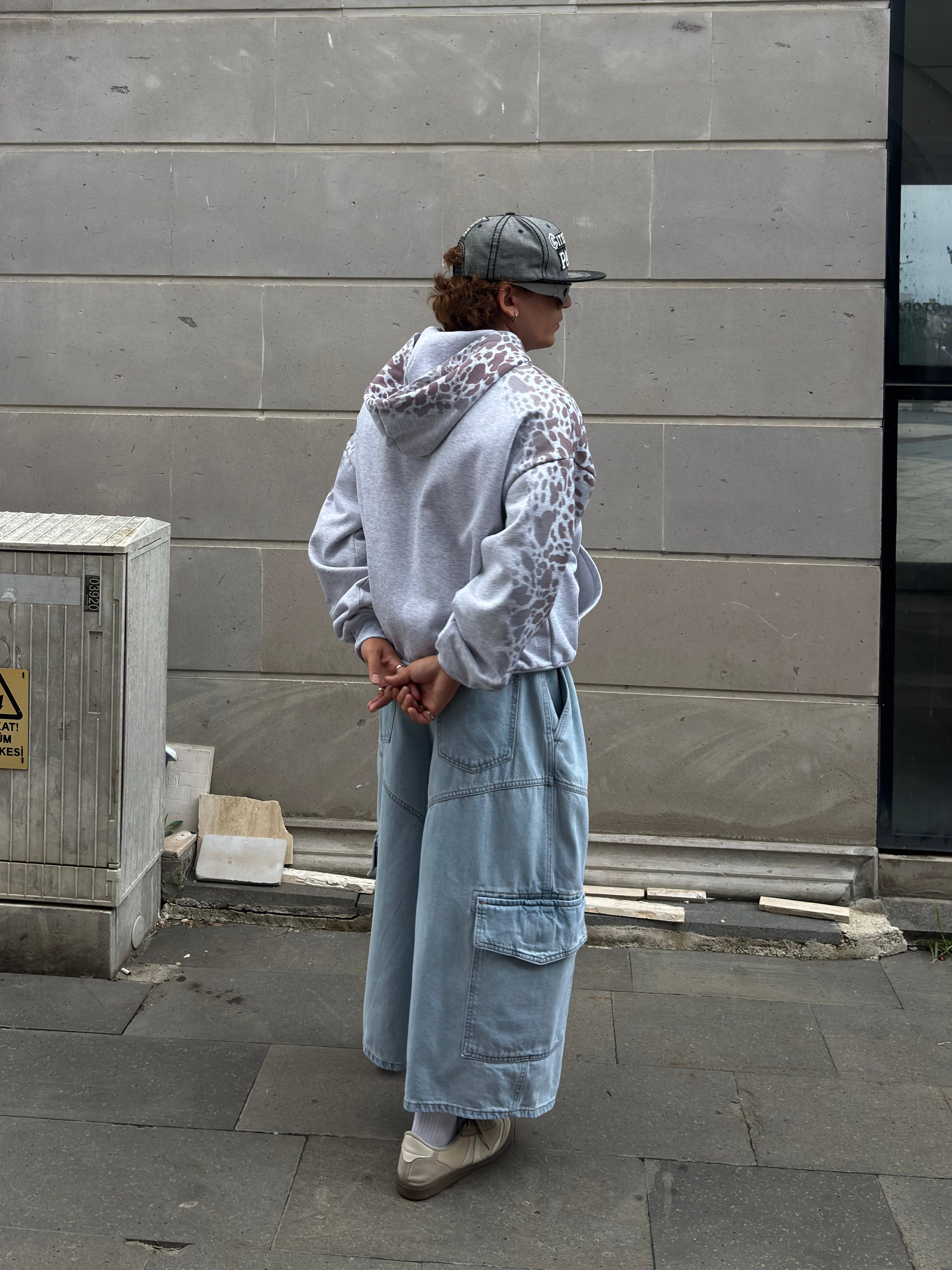 Premium Blue Ultra Baggy Cargo Long Jorts
