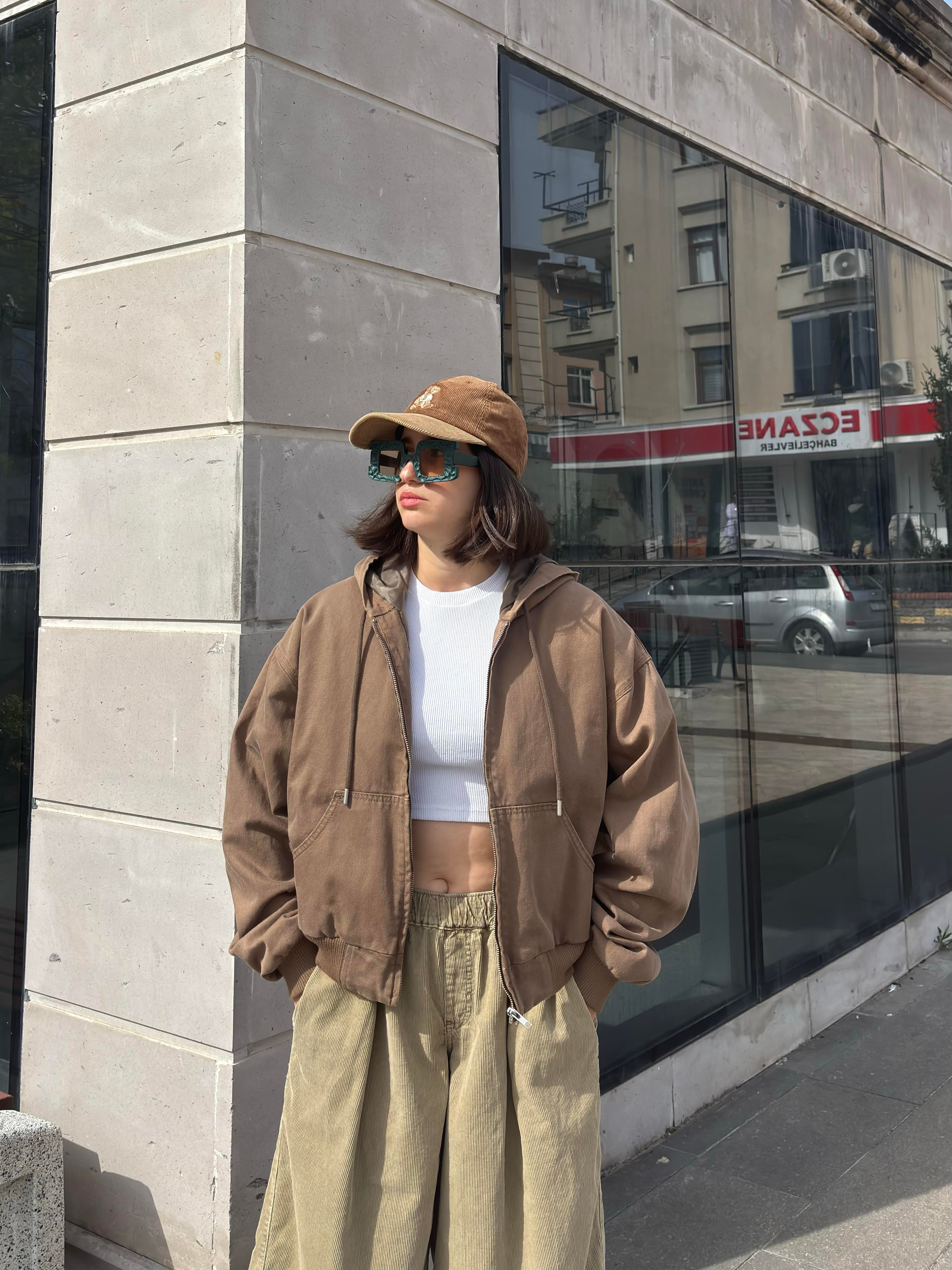 Premium Brown Daria Giacca Canvas Jacket