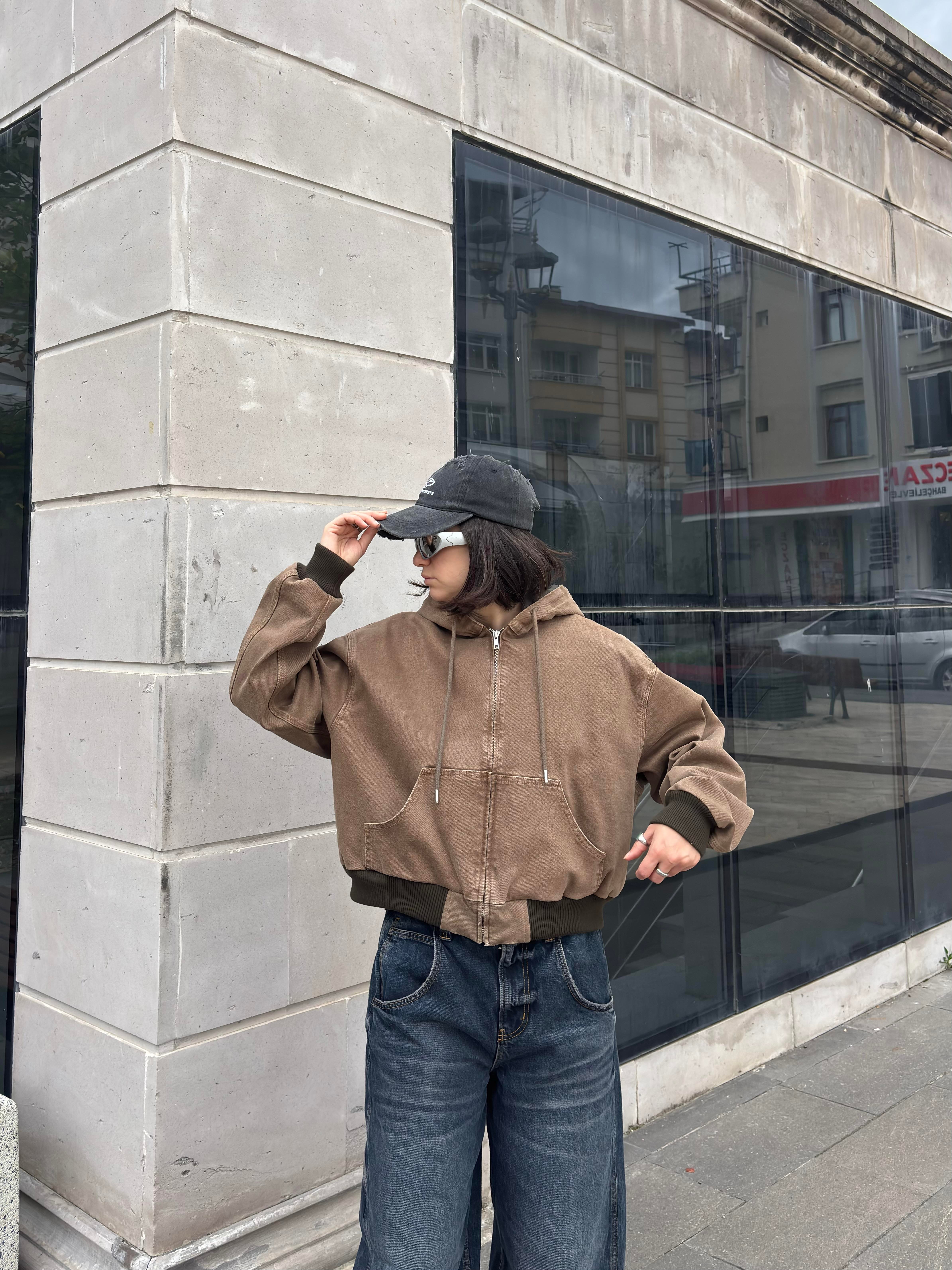 Premium Brown Daria Giacca Canvas Jacket2