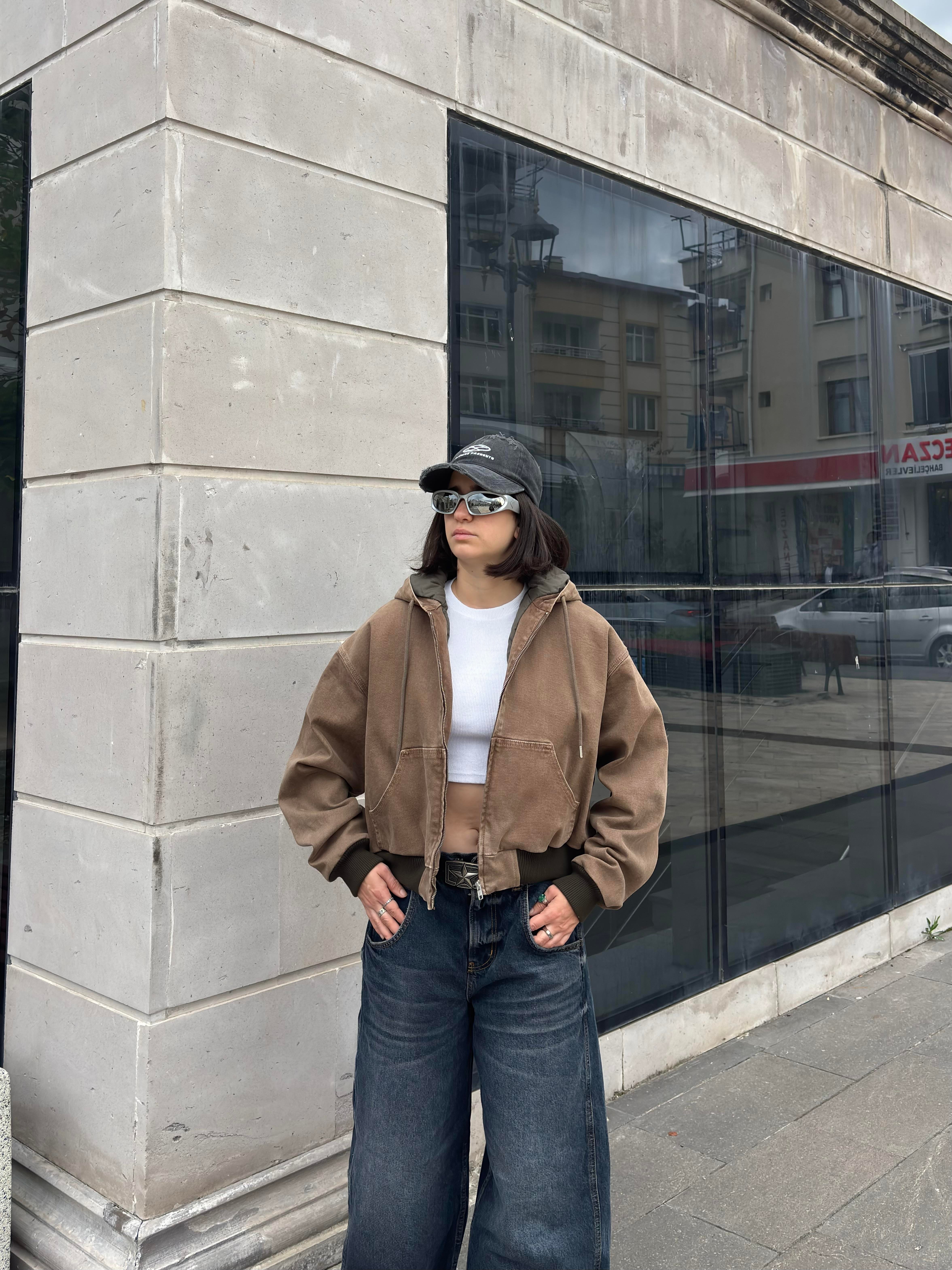 Premium Brown Daria Giacca Canvas Jacket2