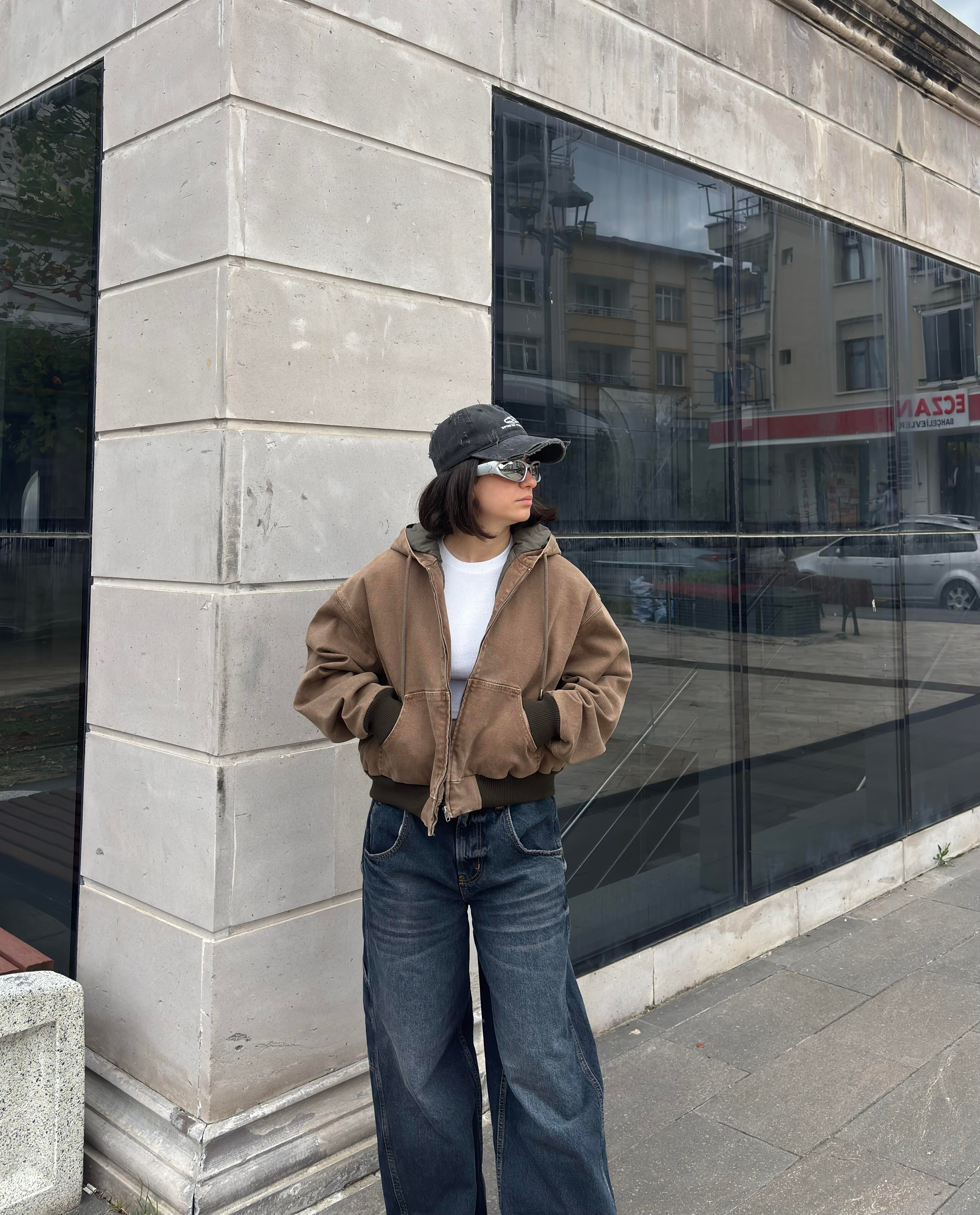 Premium Brown Daria Giacca Canvas Jacket2