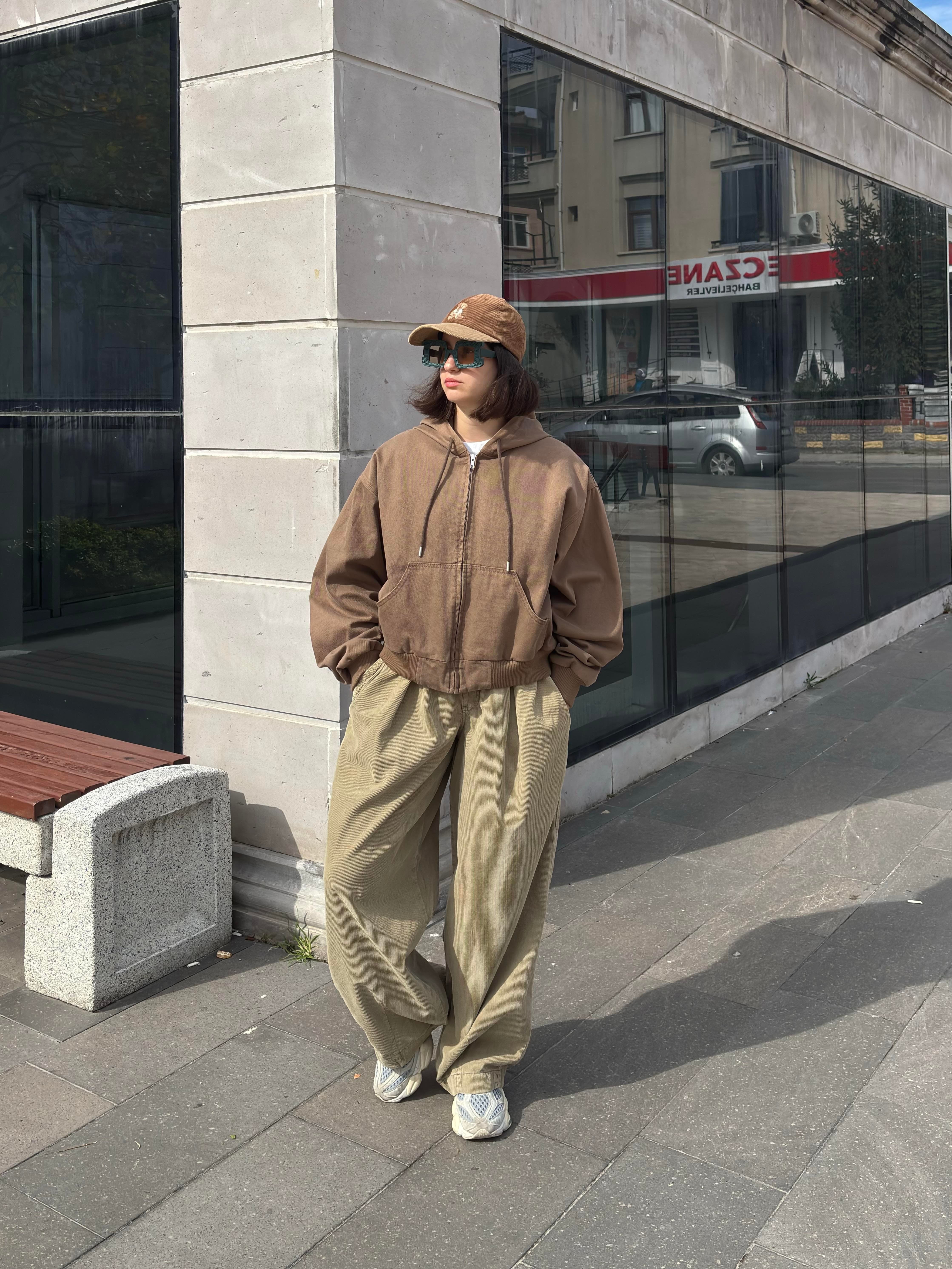 Premium Brown Daria Giacca Canvas Jacket