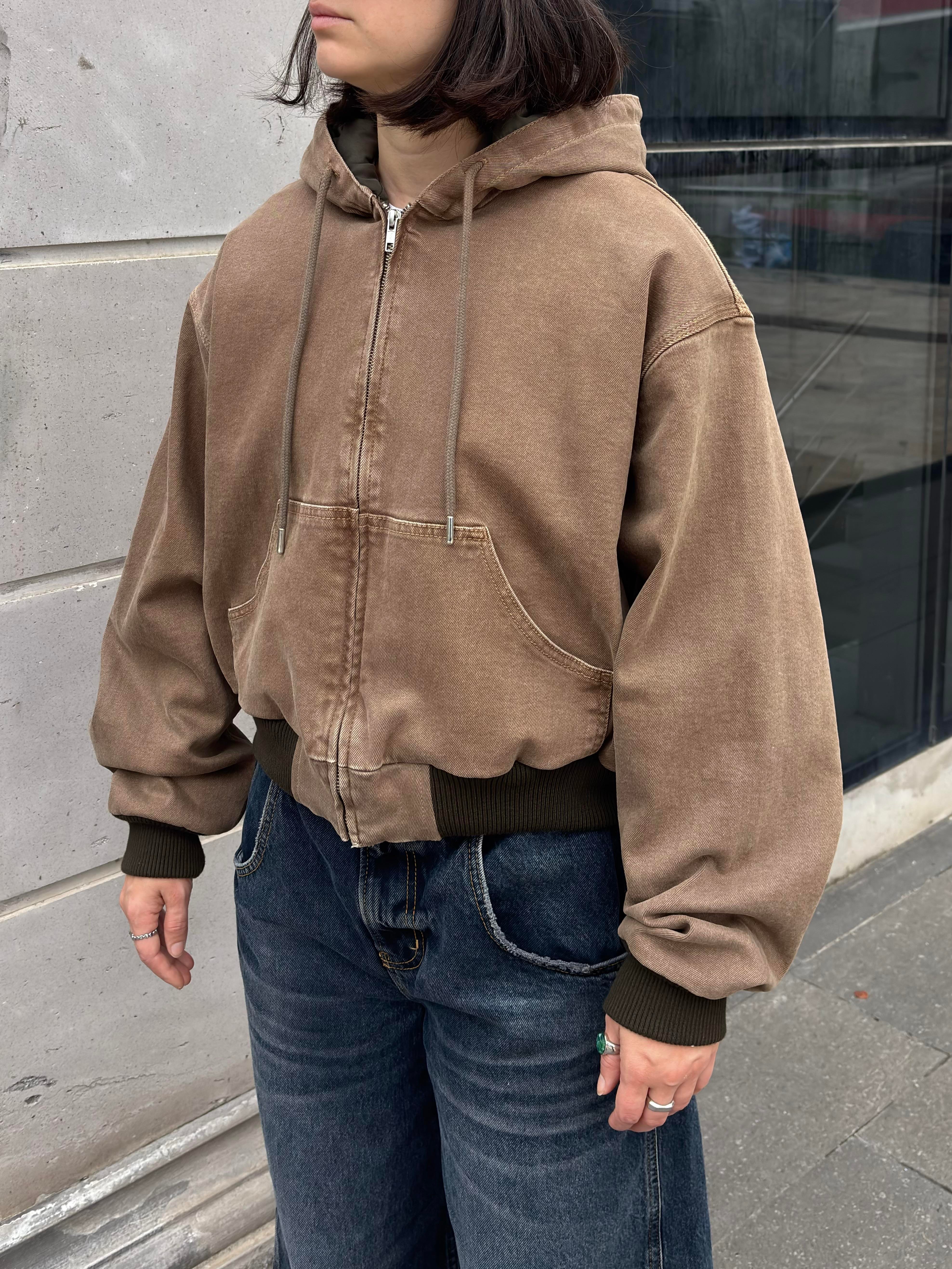 Premium Brown Daria Giacca Canvas Jacket2