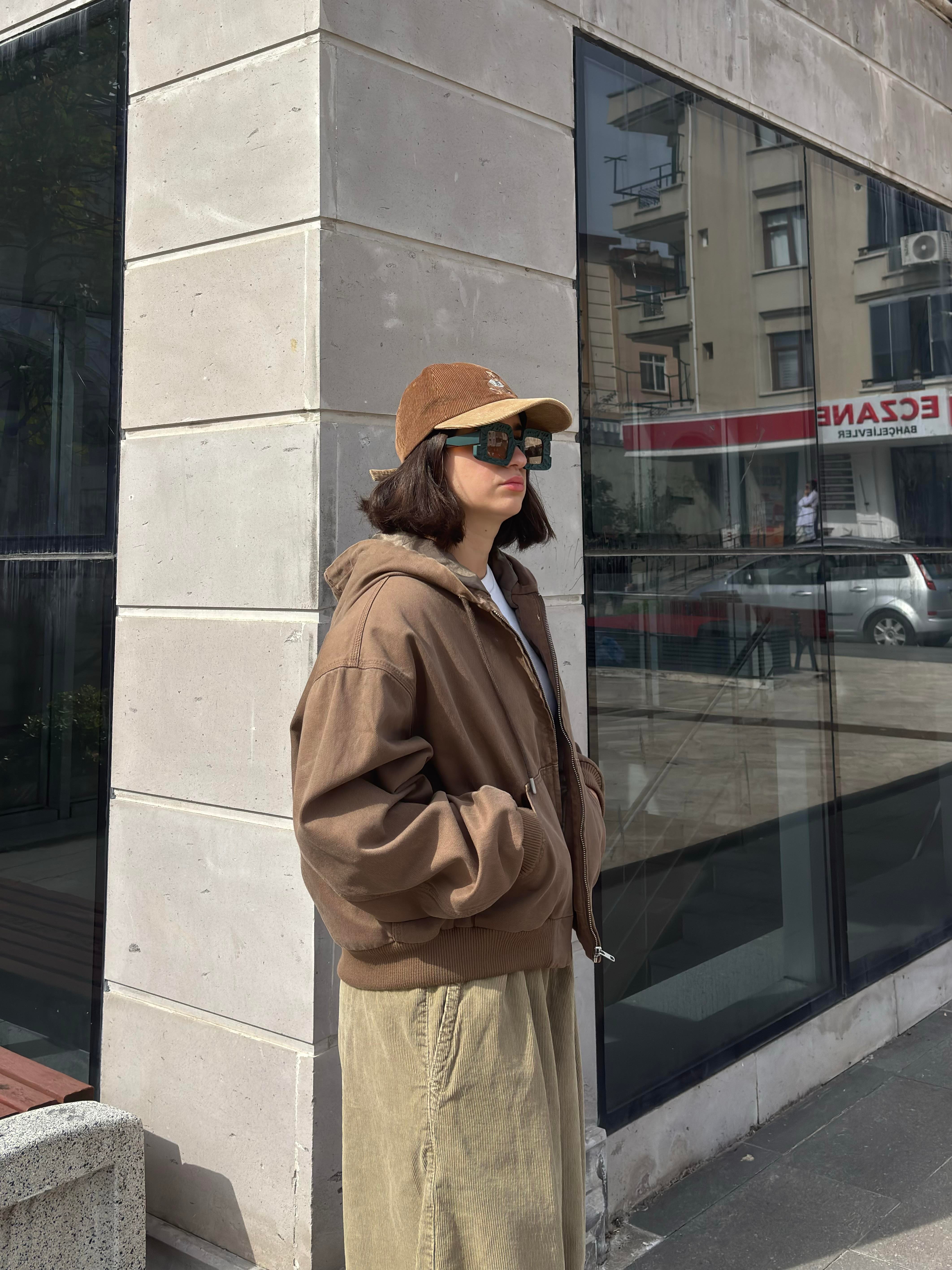 Premium Brown Daria Giacca Canvas Jacket