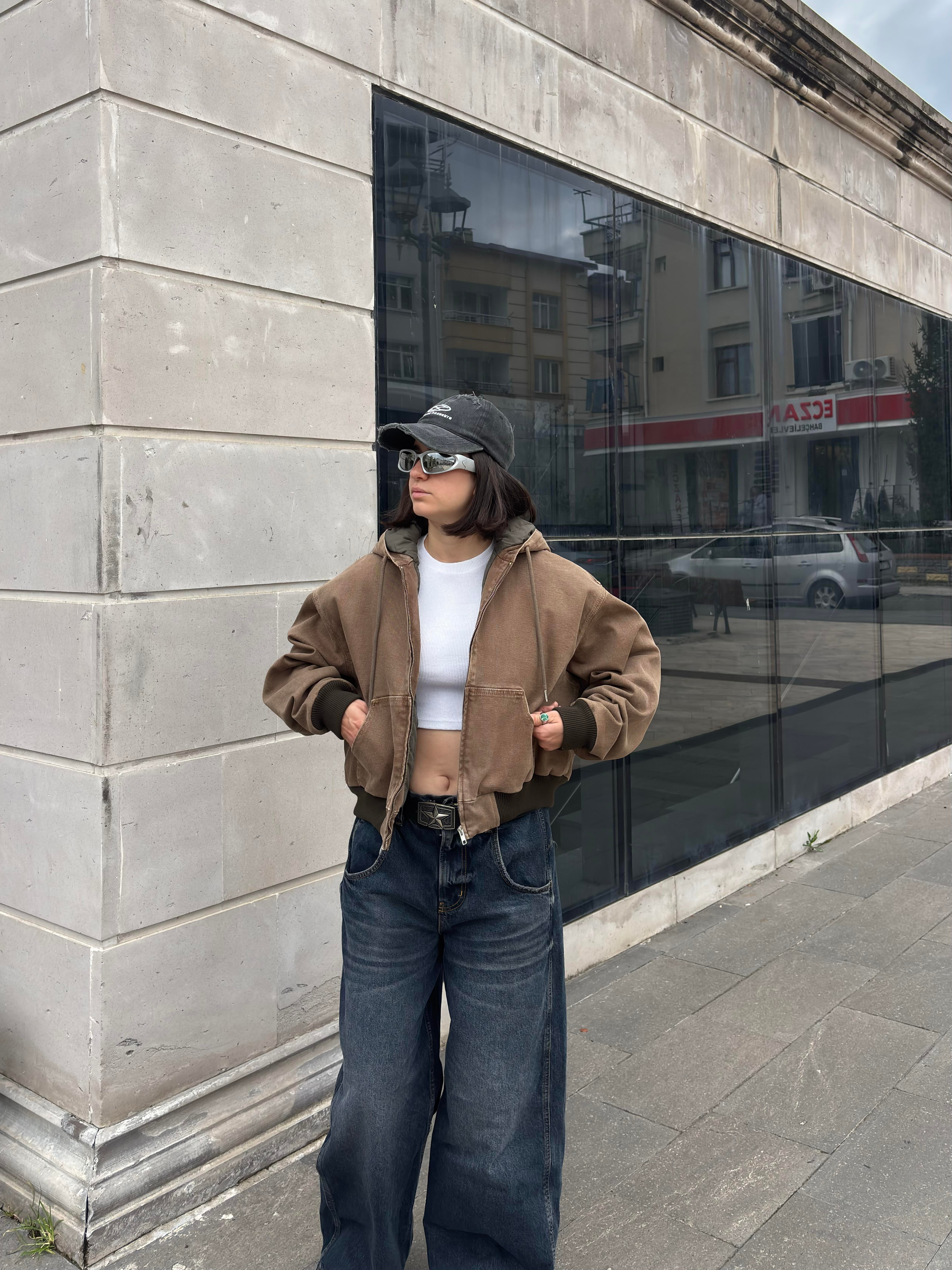 Premium Brown Daria Giacca Canvas Jacket2