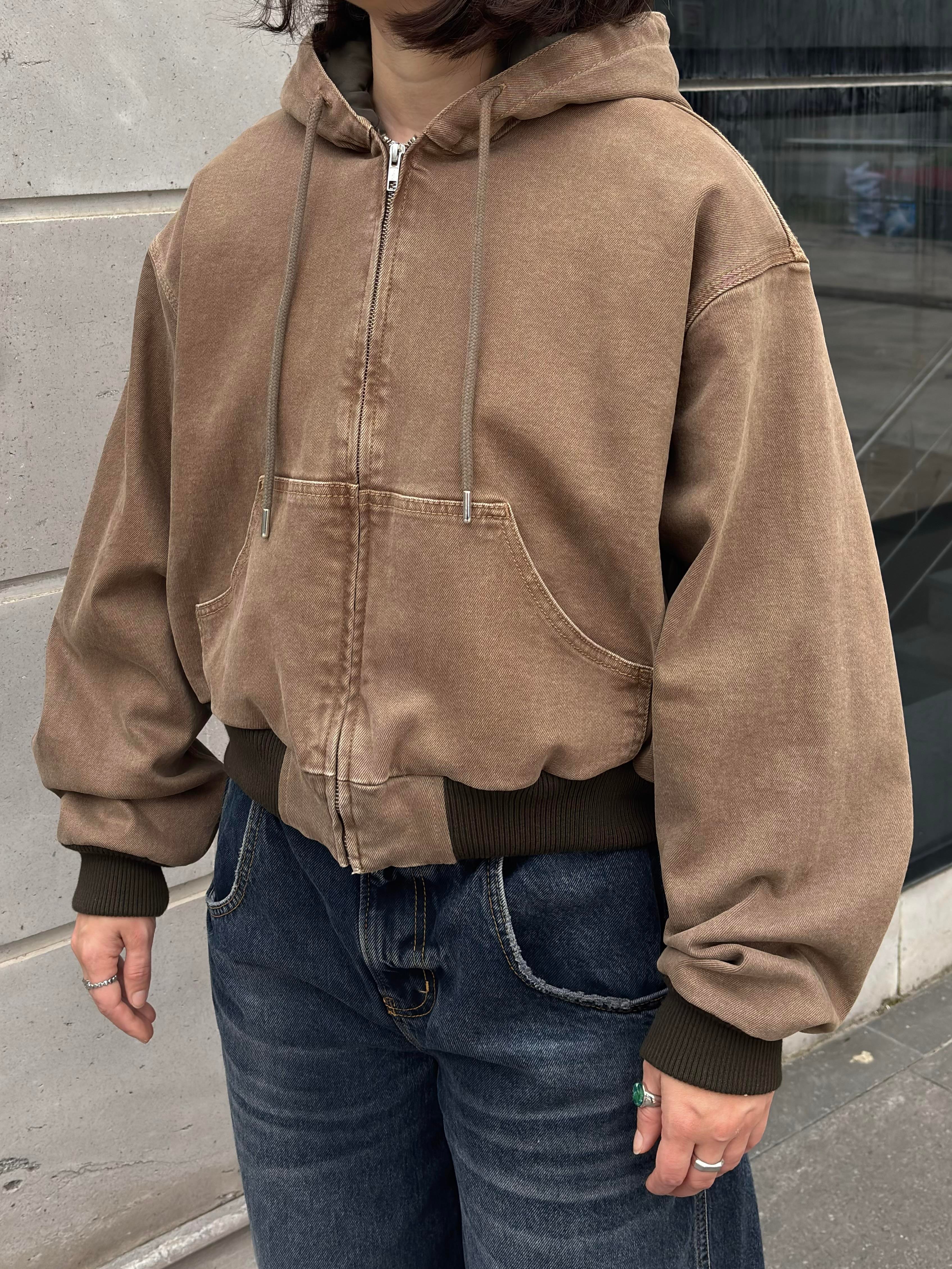 Premium Brown Daria Giacca Canvas Jacket2