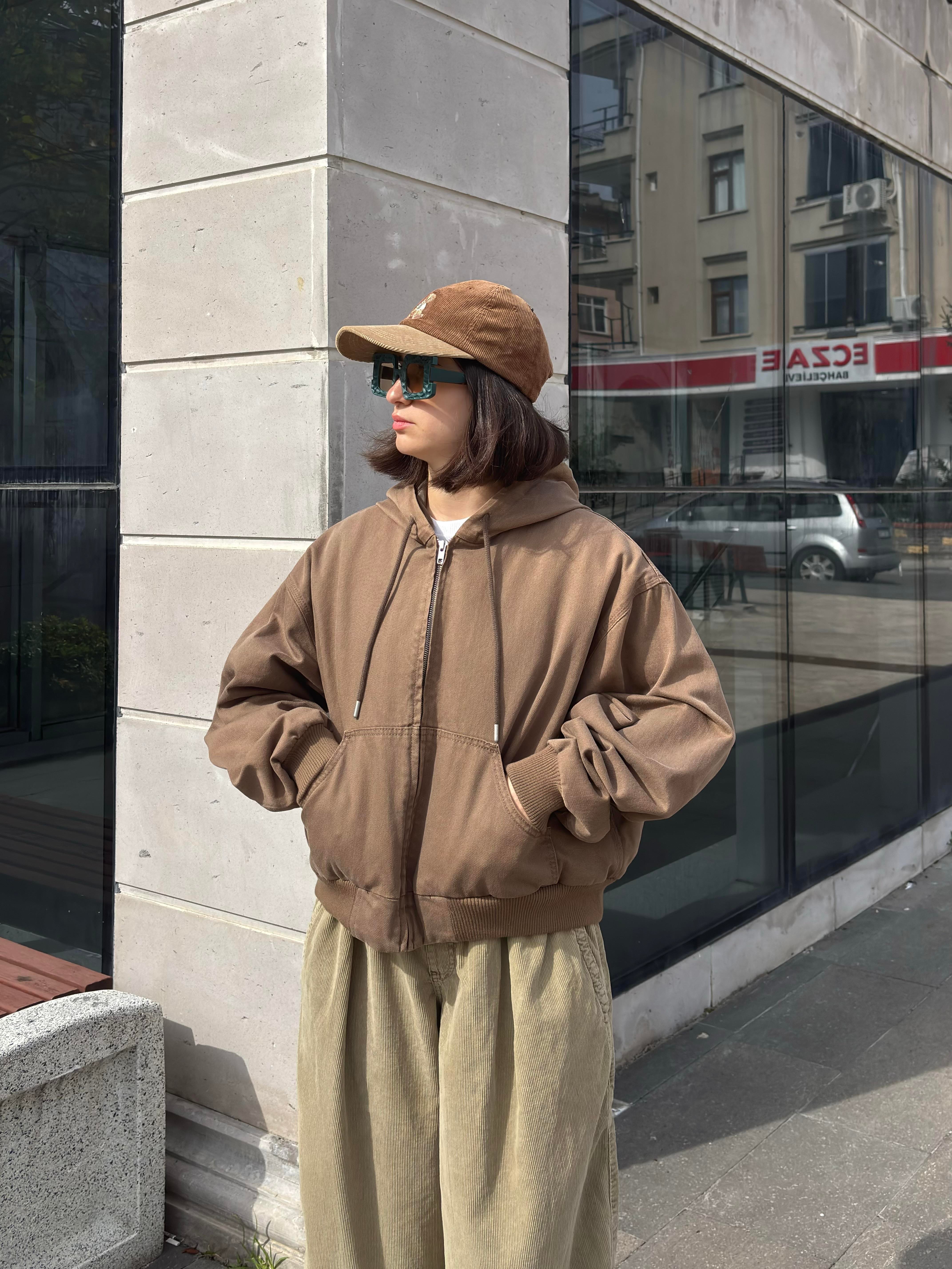 Premium Brown Daria Giacca Canvas Jacket