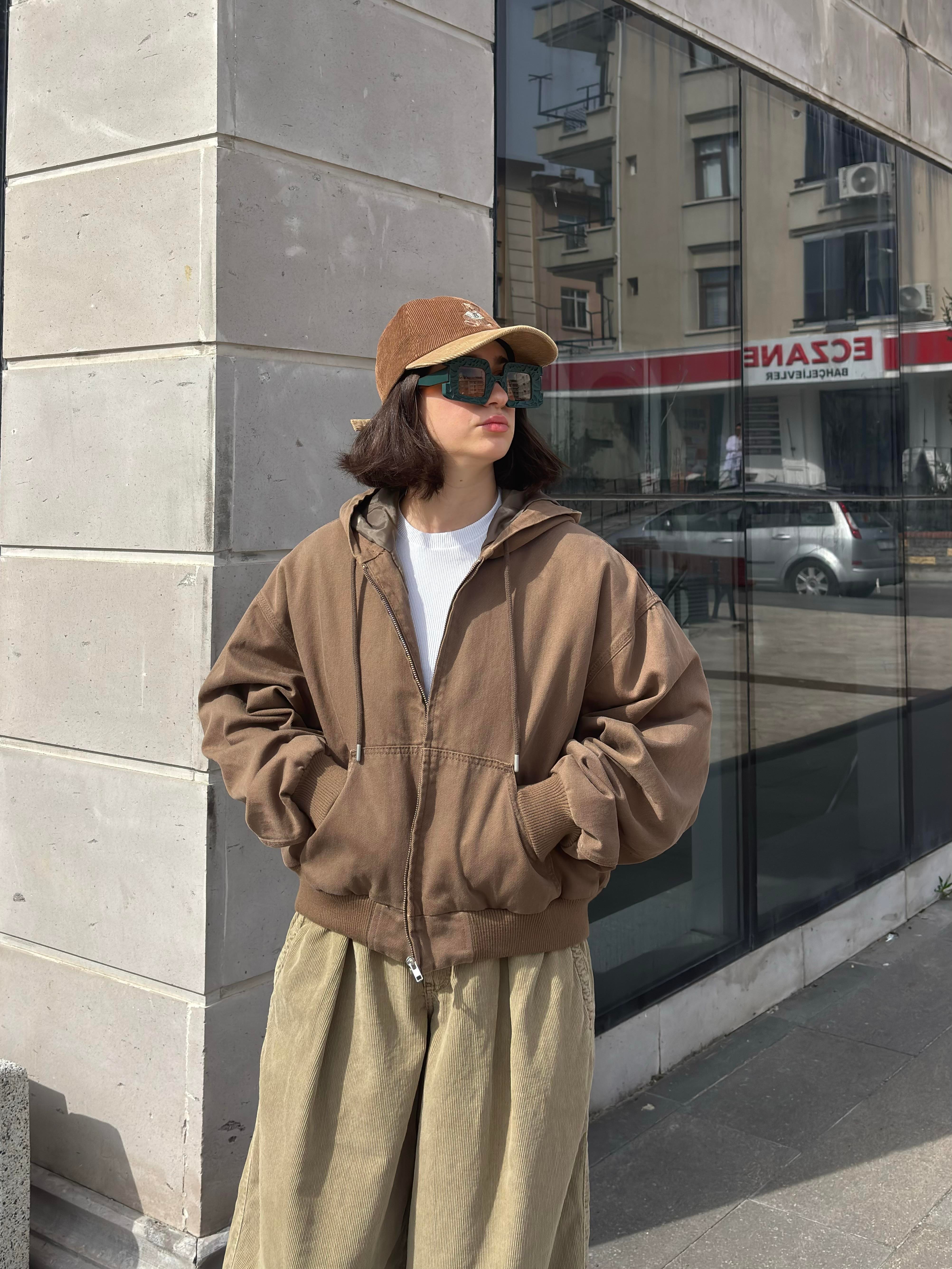 Premium Brown Daria Giacca Canvas Jacket