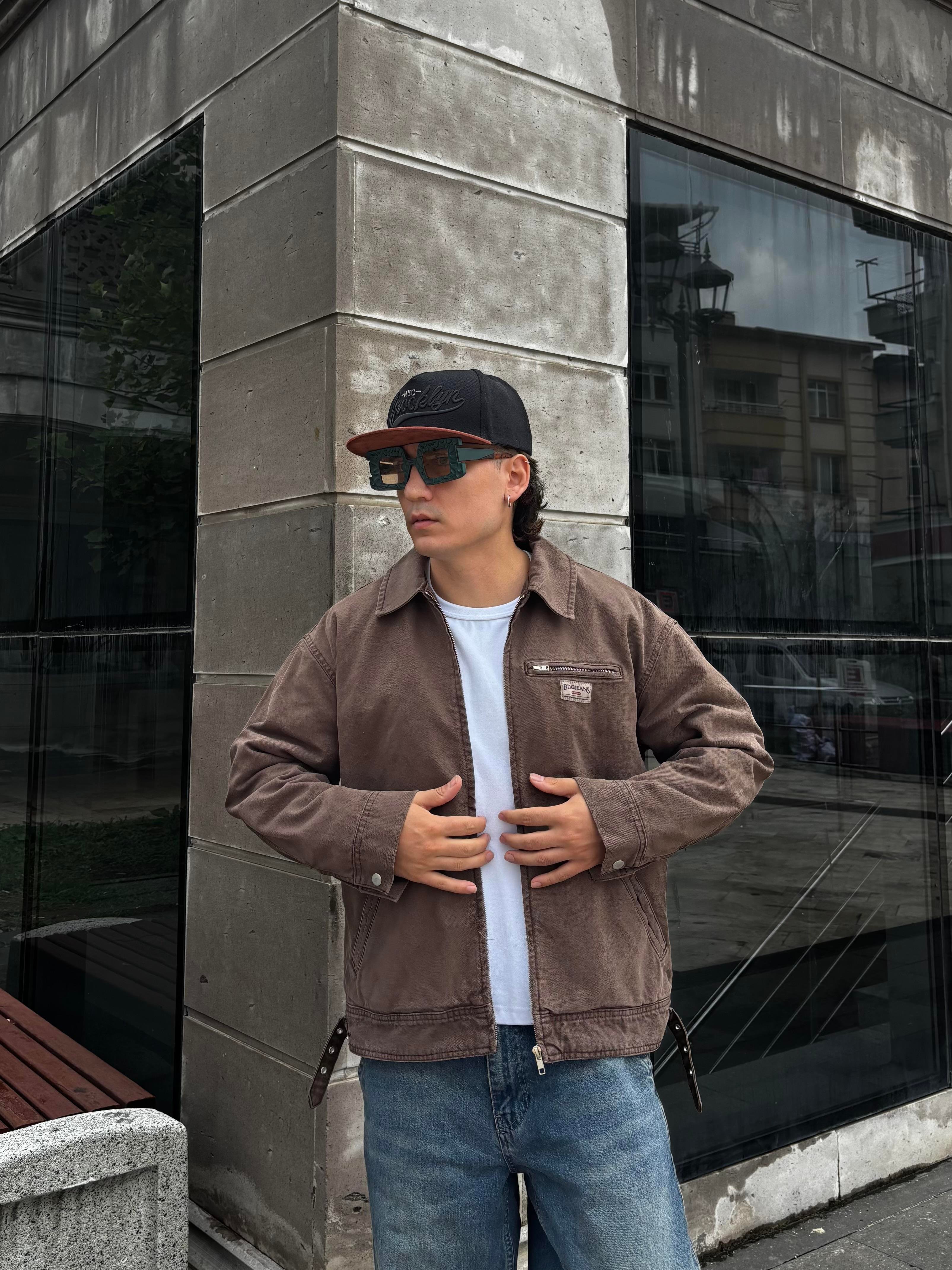 Premium Brown Dex Luca Workwear Jacket