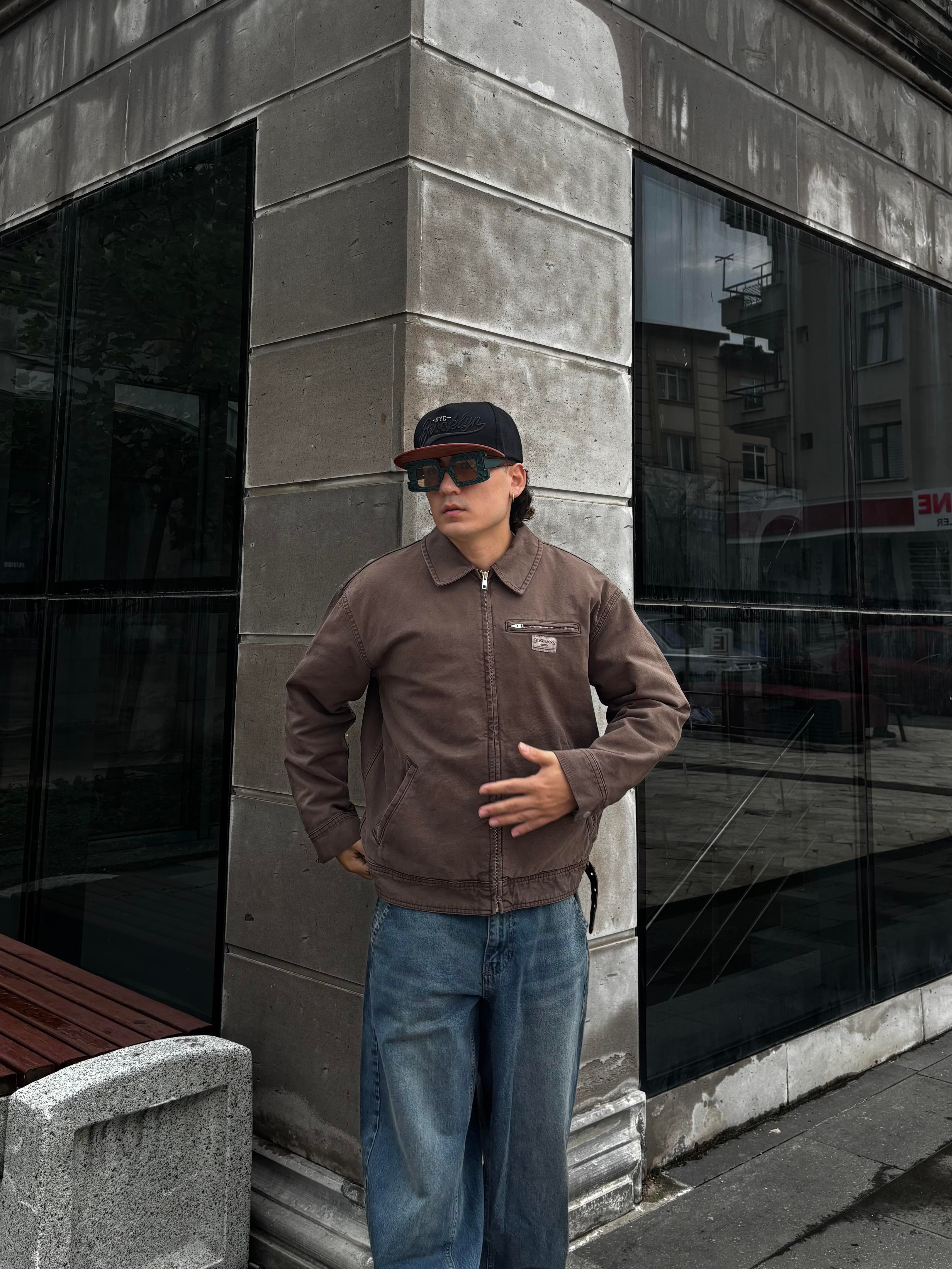 Premium Brown Dex Luca Workwear Jacket
