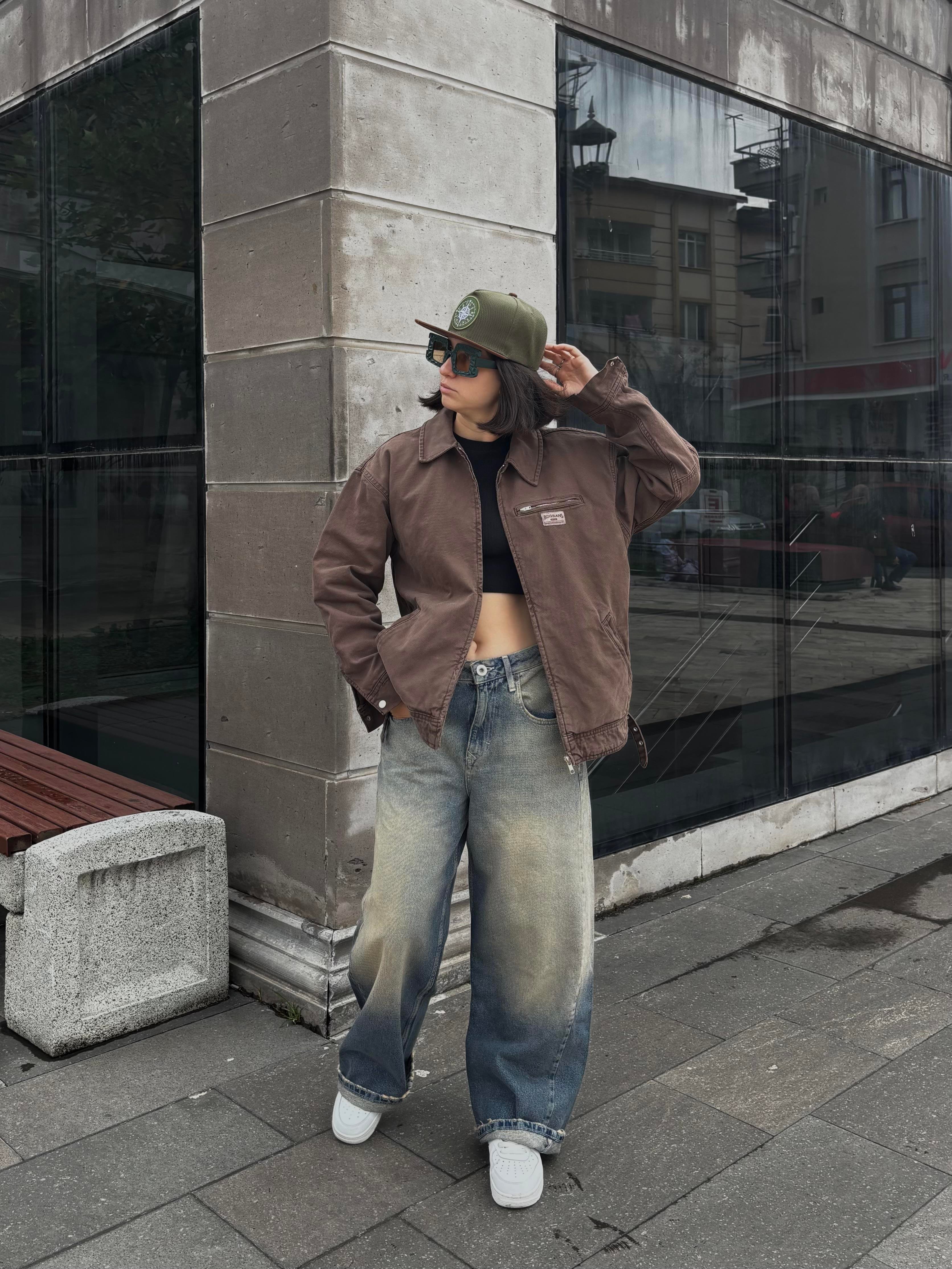 Premium Brown Dex Luca Workwear Jacket