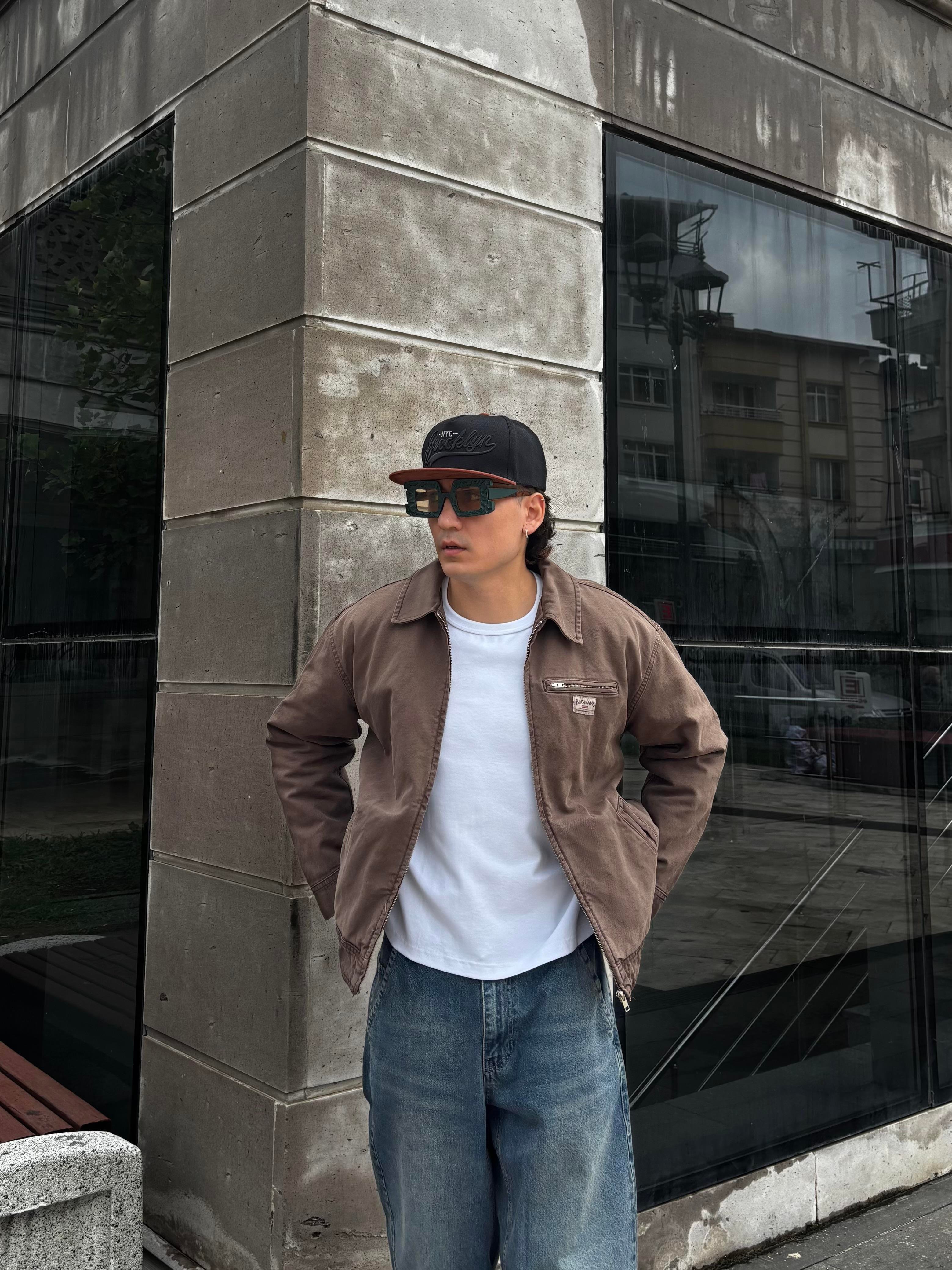 Premium Brown Dex Luca Workwear Jacket