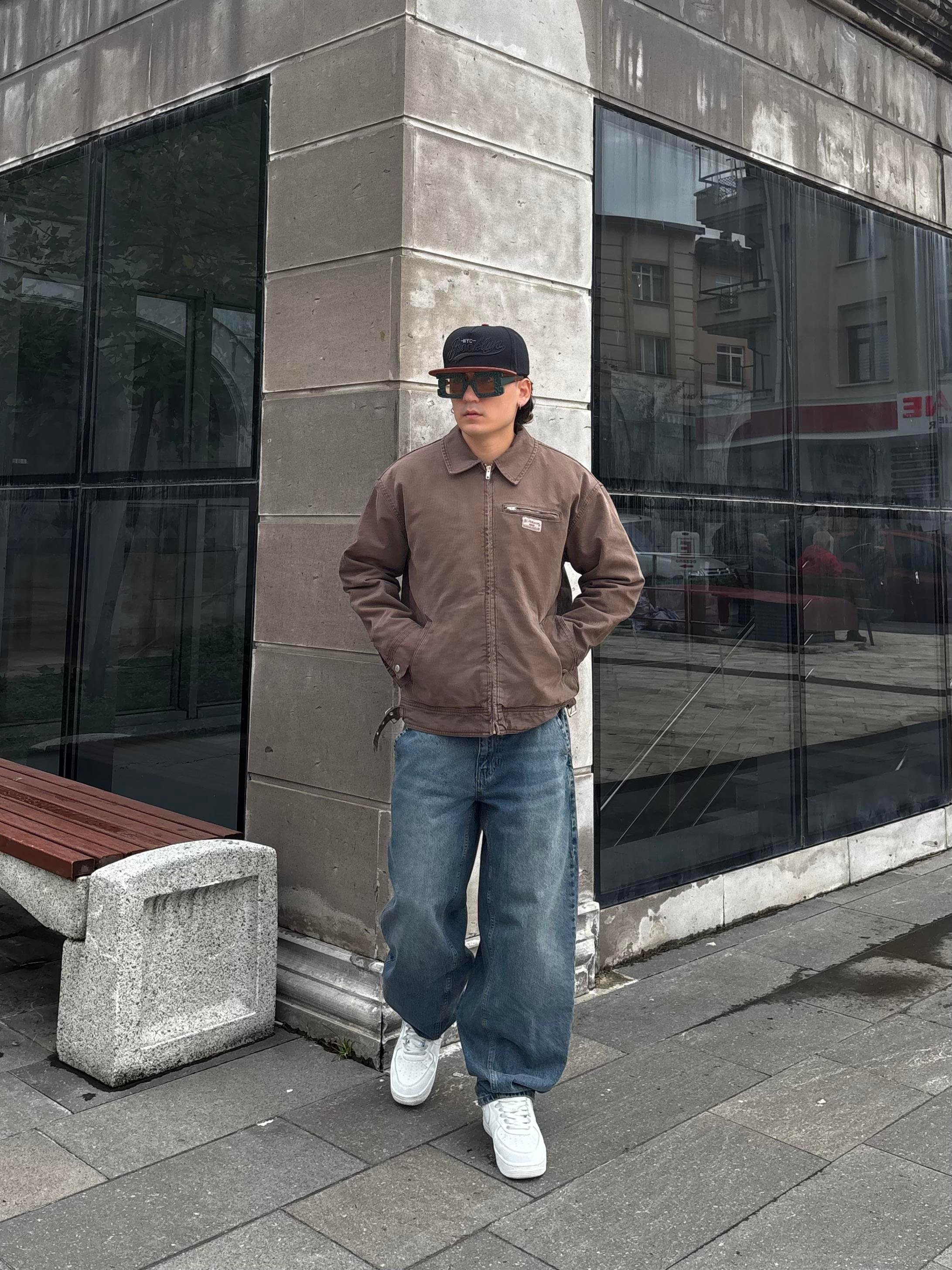 Premium Brown Dex Luca Workwear Jacket