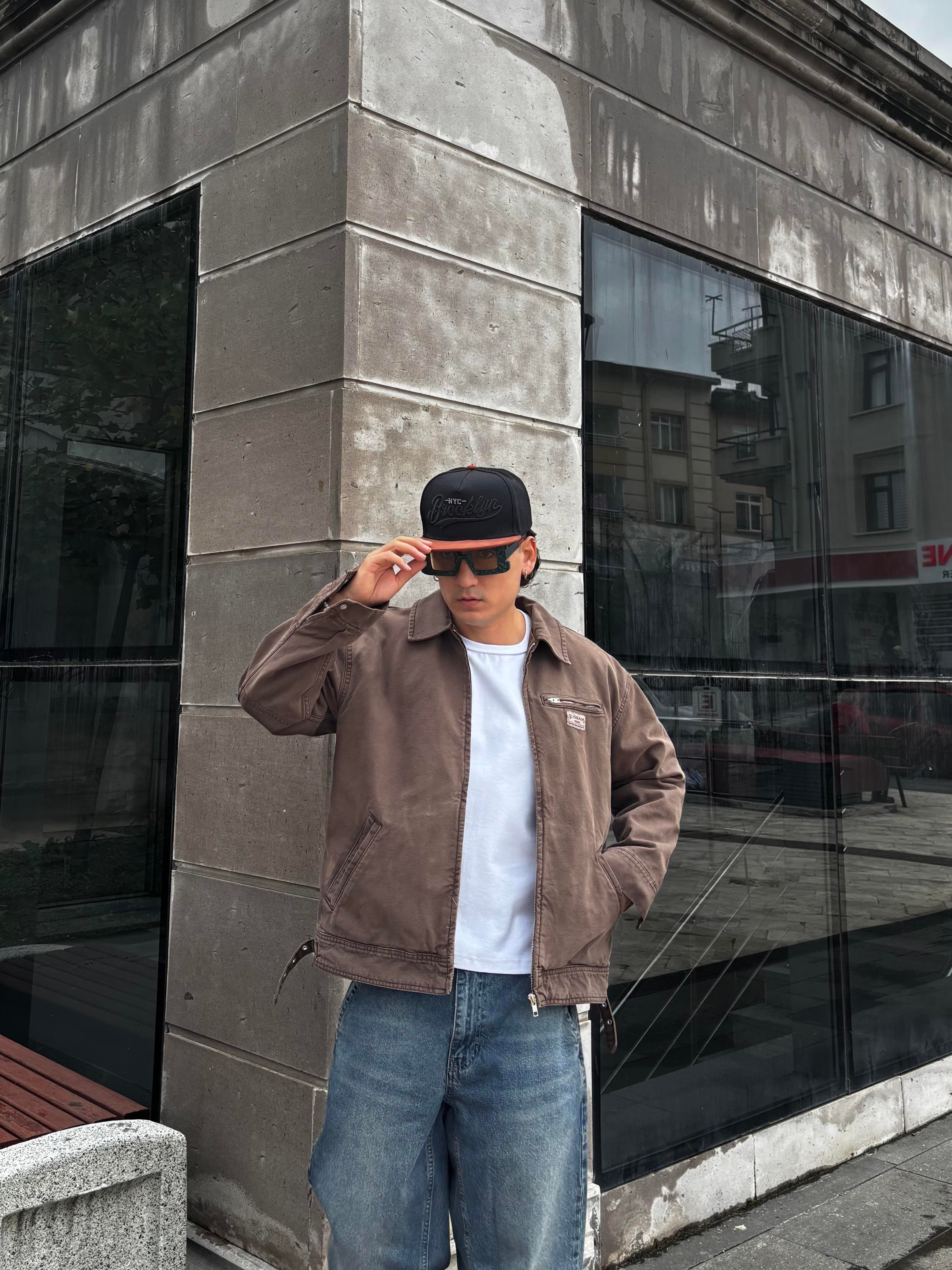 Premium Brown Dex Luca Workwear Jacket