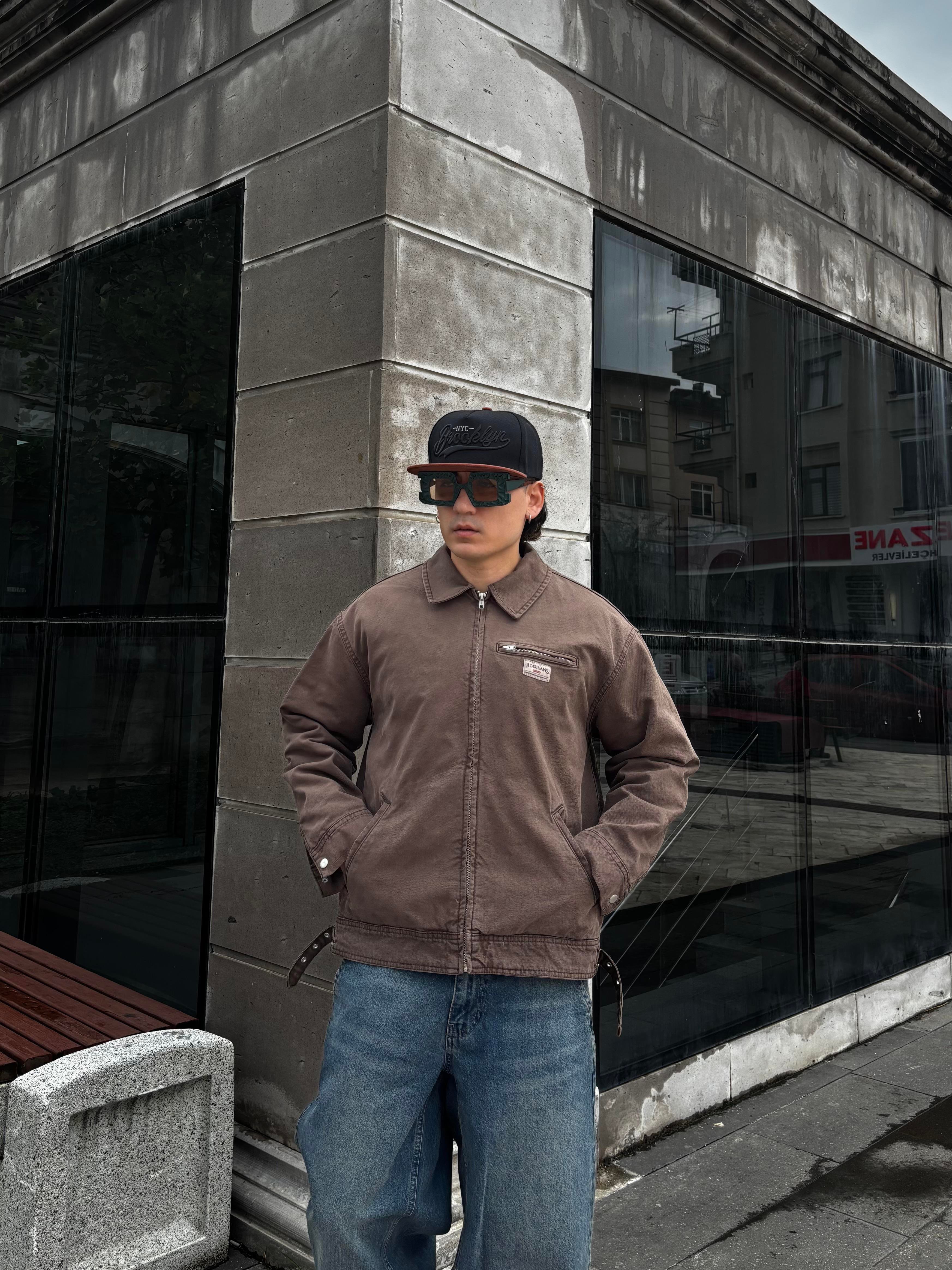 Premium Brown Dex Luca Workwear Jacket