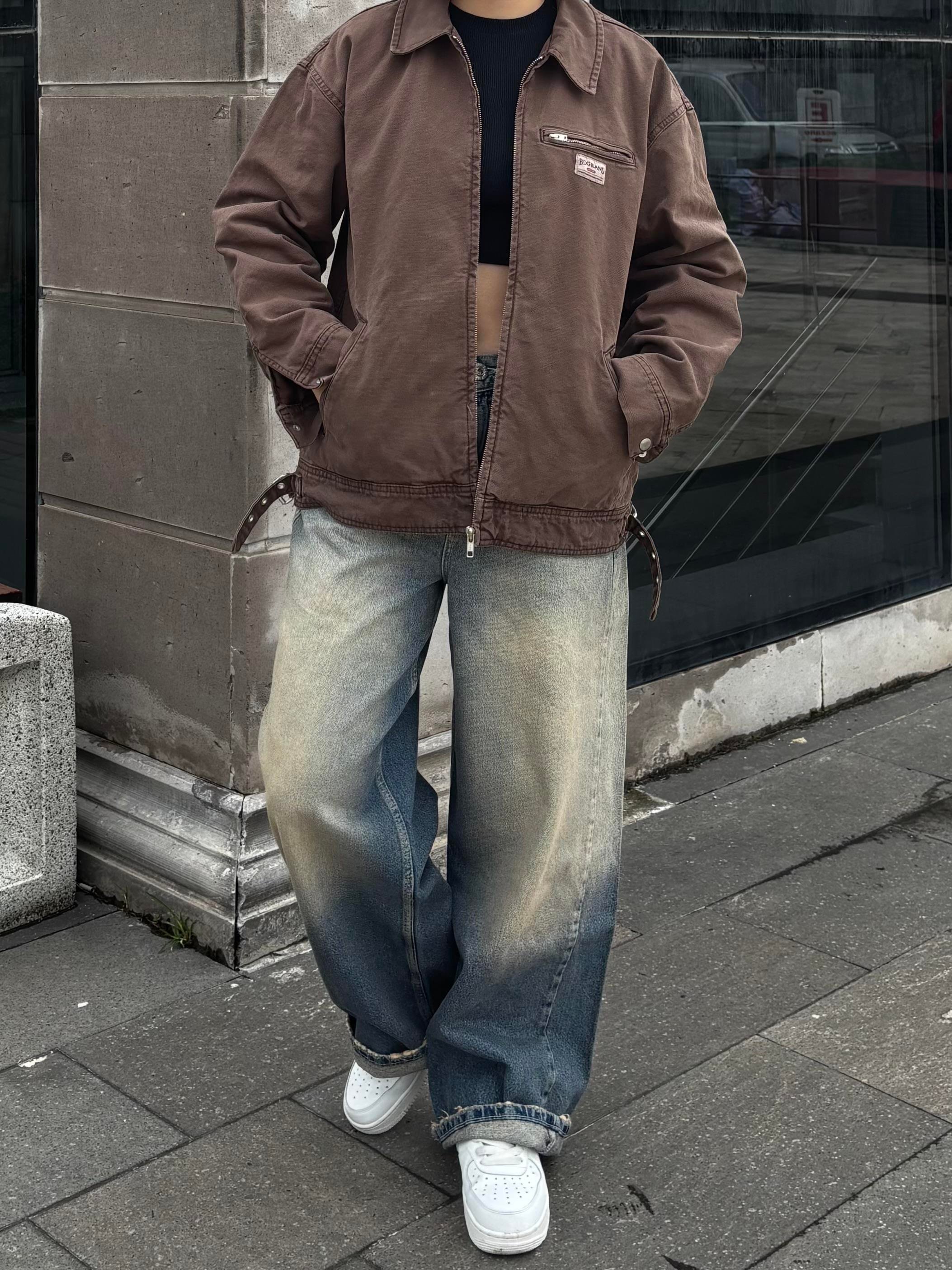 Premium Brown Dex Luca Workwear Jacket