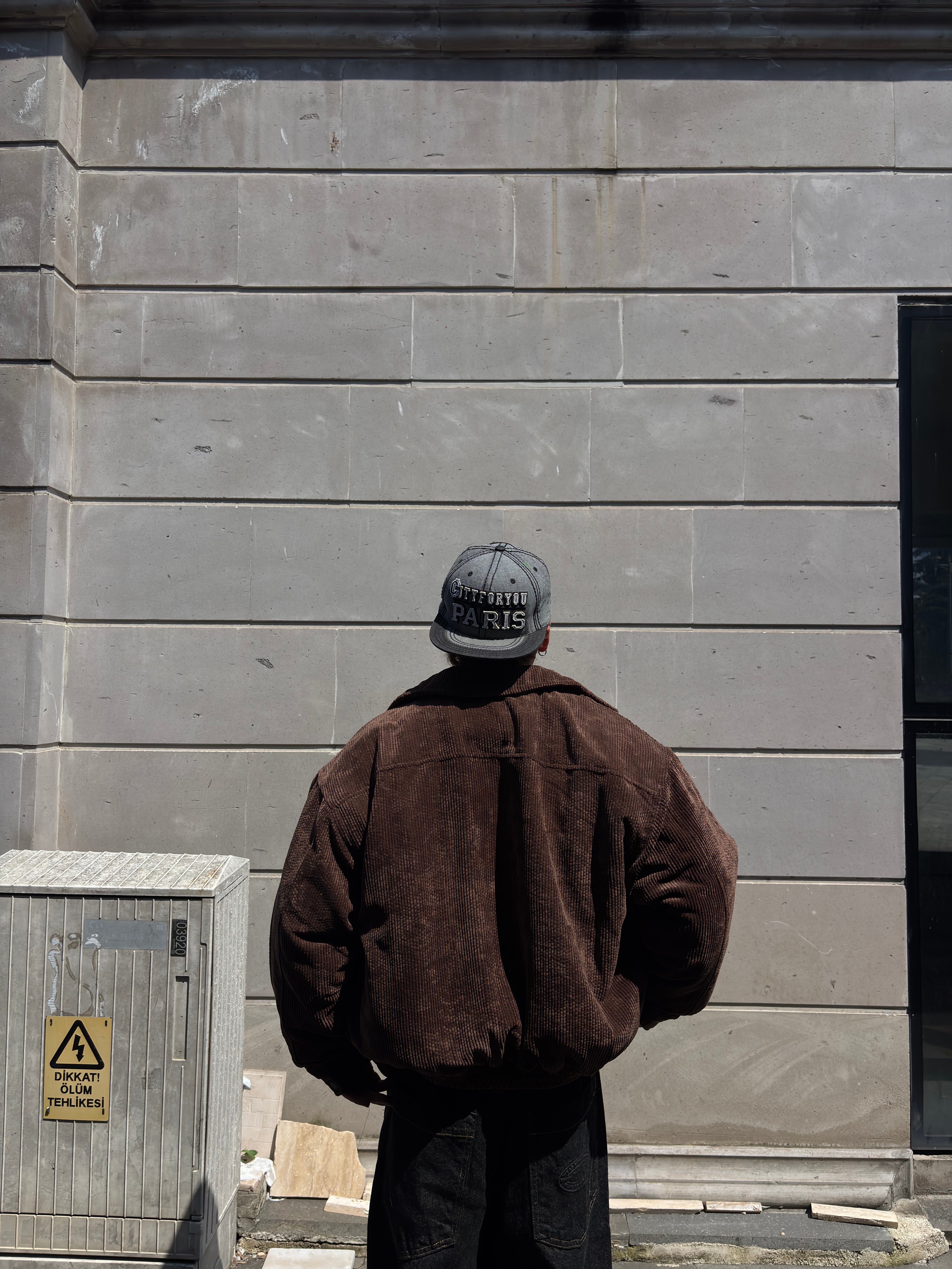 Premium Brown Tone Luca Conduroy Bomber Jacket