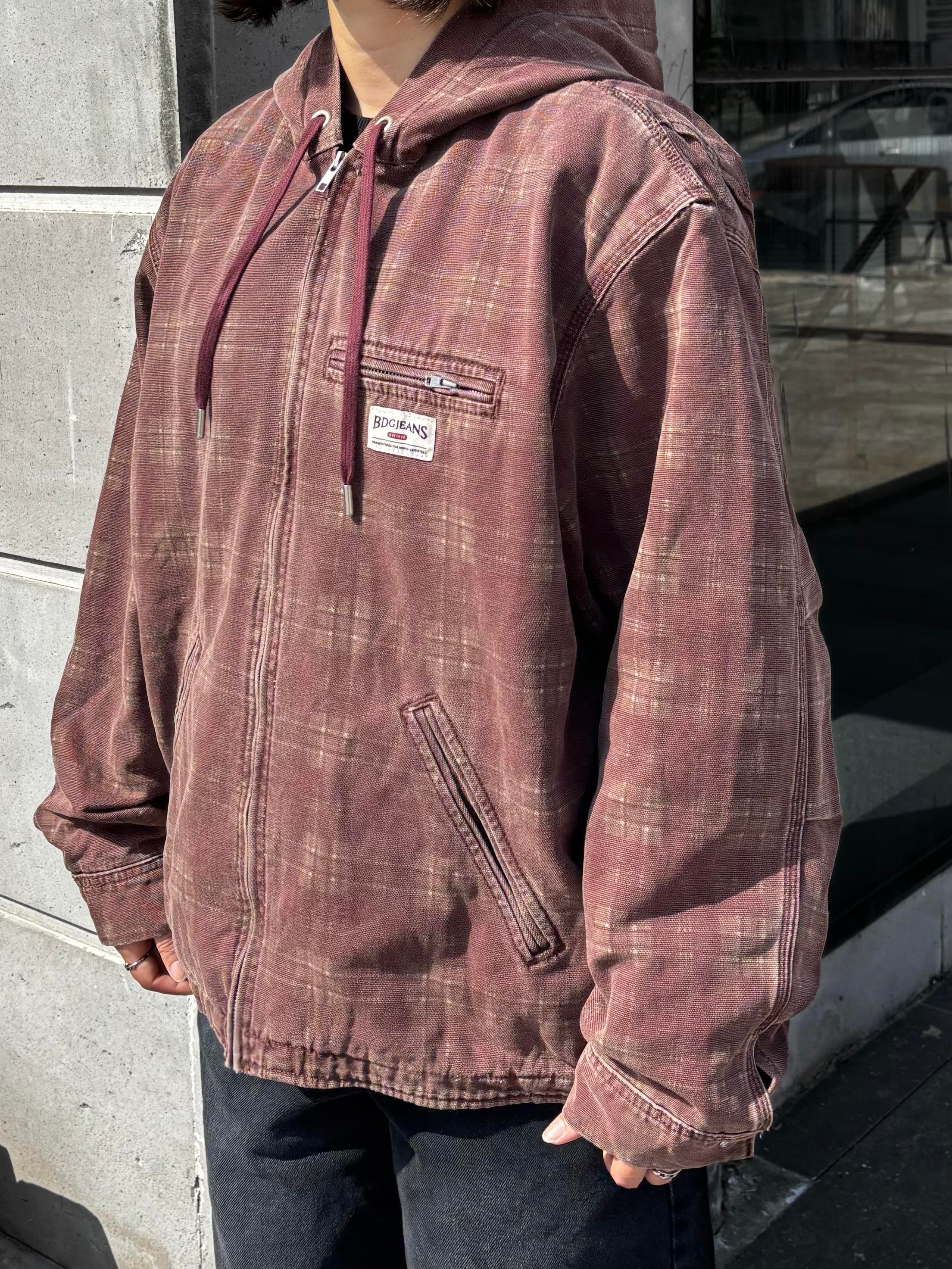 Premium Burgundy Check Skate Jacket