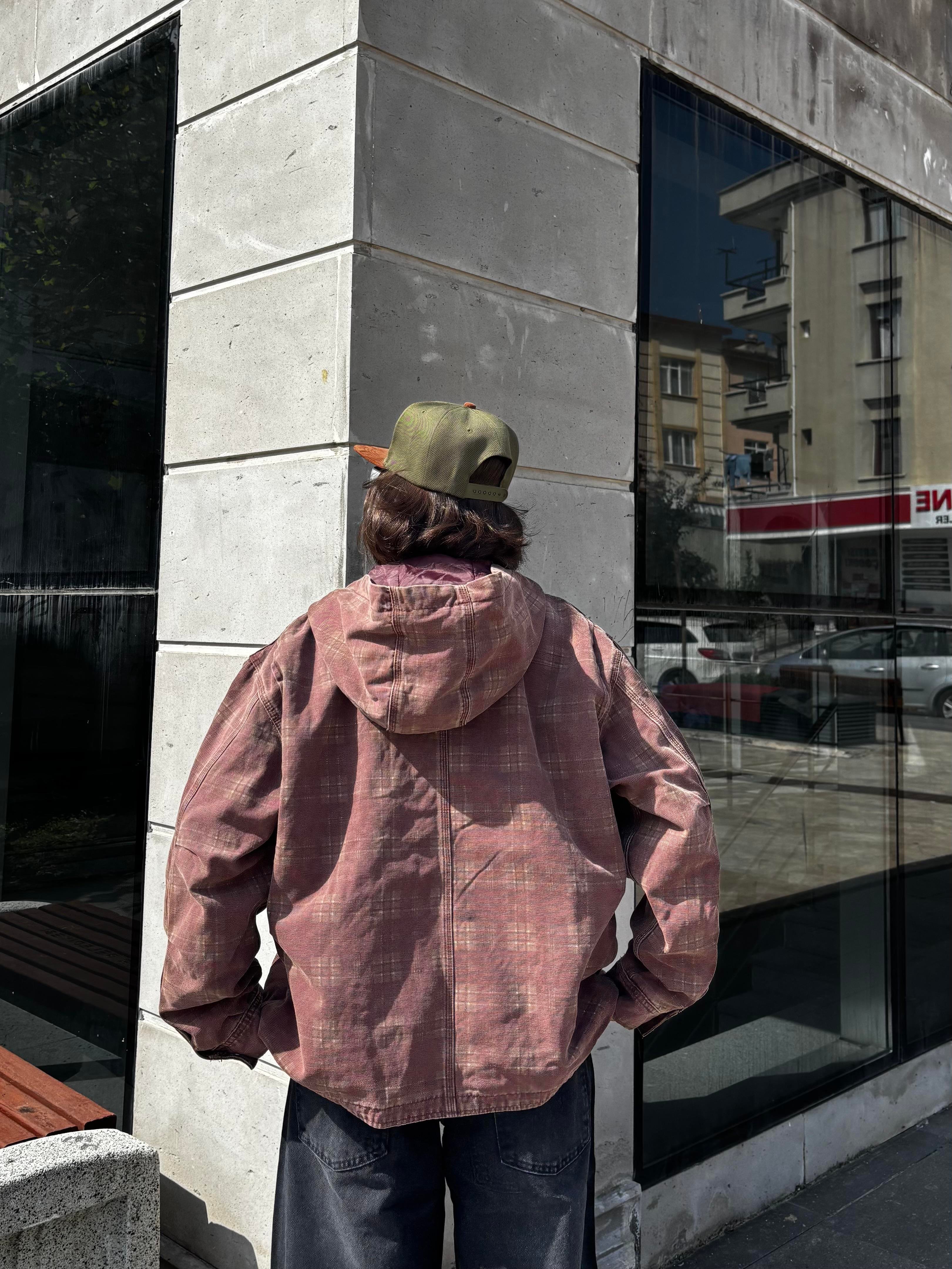 Premium Burgundy Check Skate Jacket