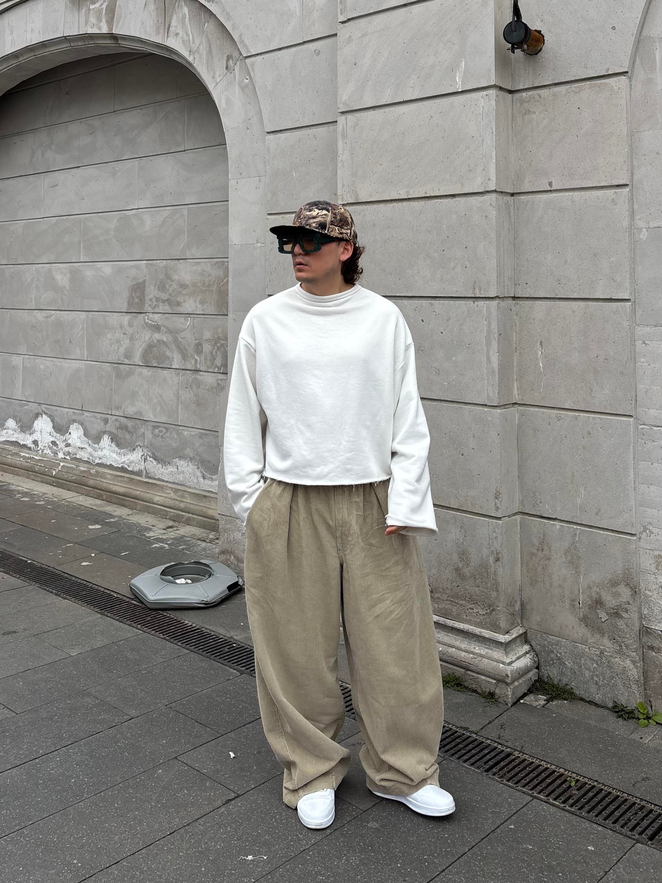 Premium Camel Bobbi Conduroy Extrem Baggy Pants