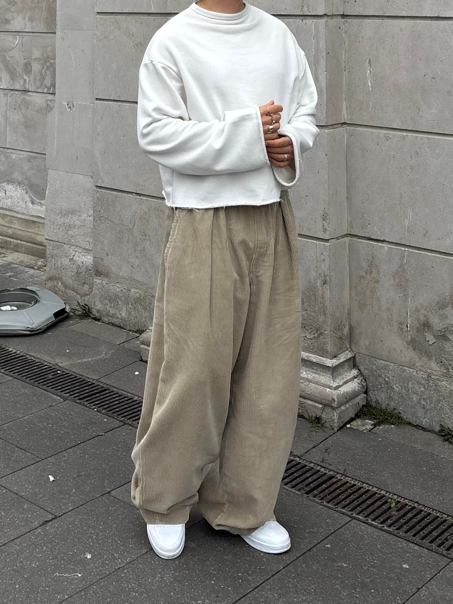 Premium Camel Bobbi Conduroy Extrem Baggy Pants