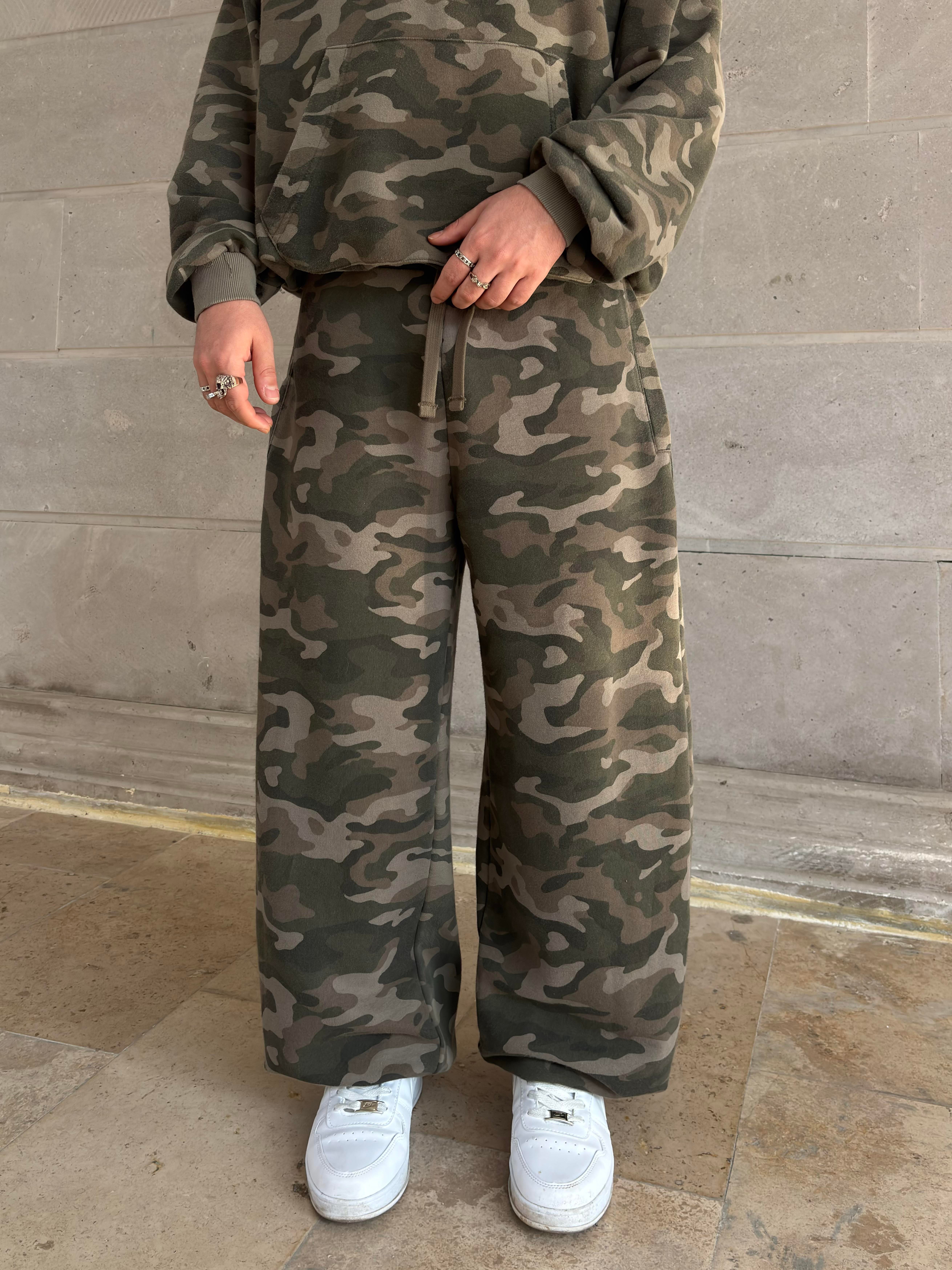 Premium Camouflage Paça Lastikli Oversize Esofman Altı