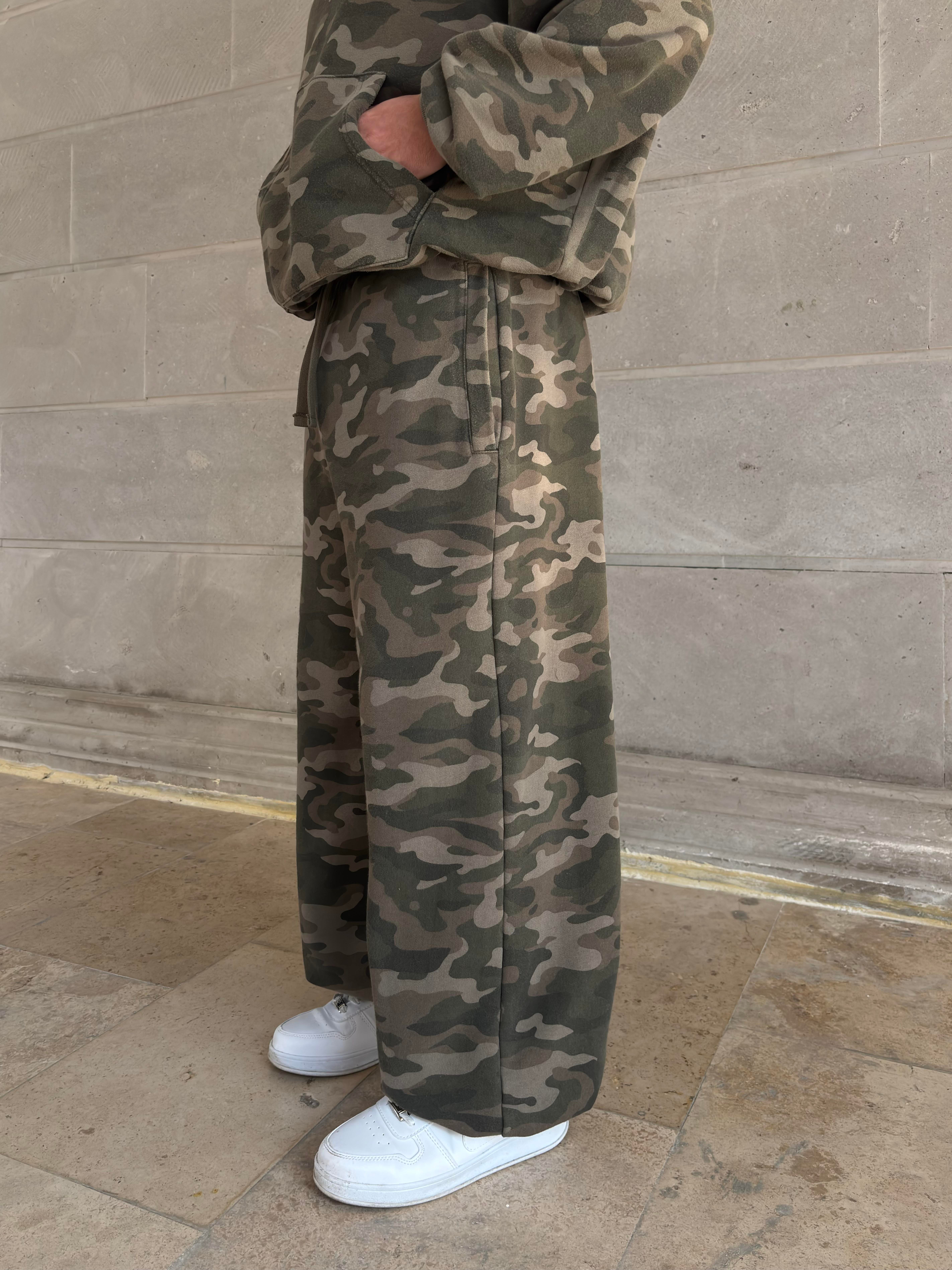 Premium Camouflage Paça Lastikli Oversize Esofman Altı