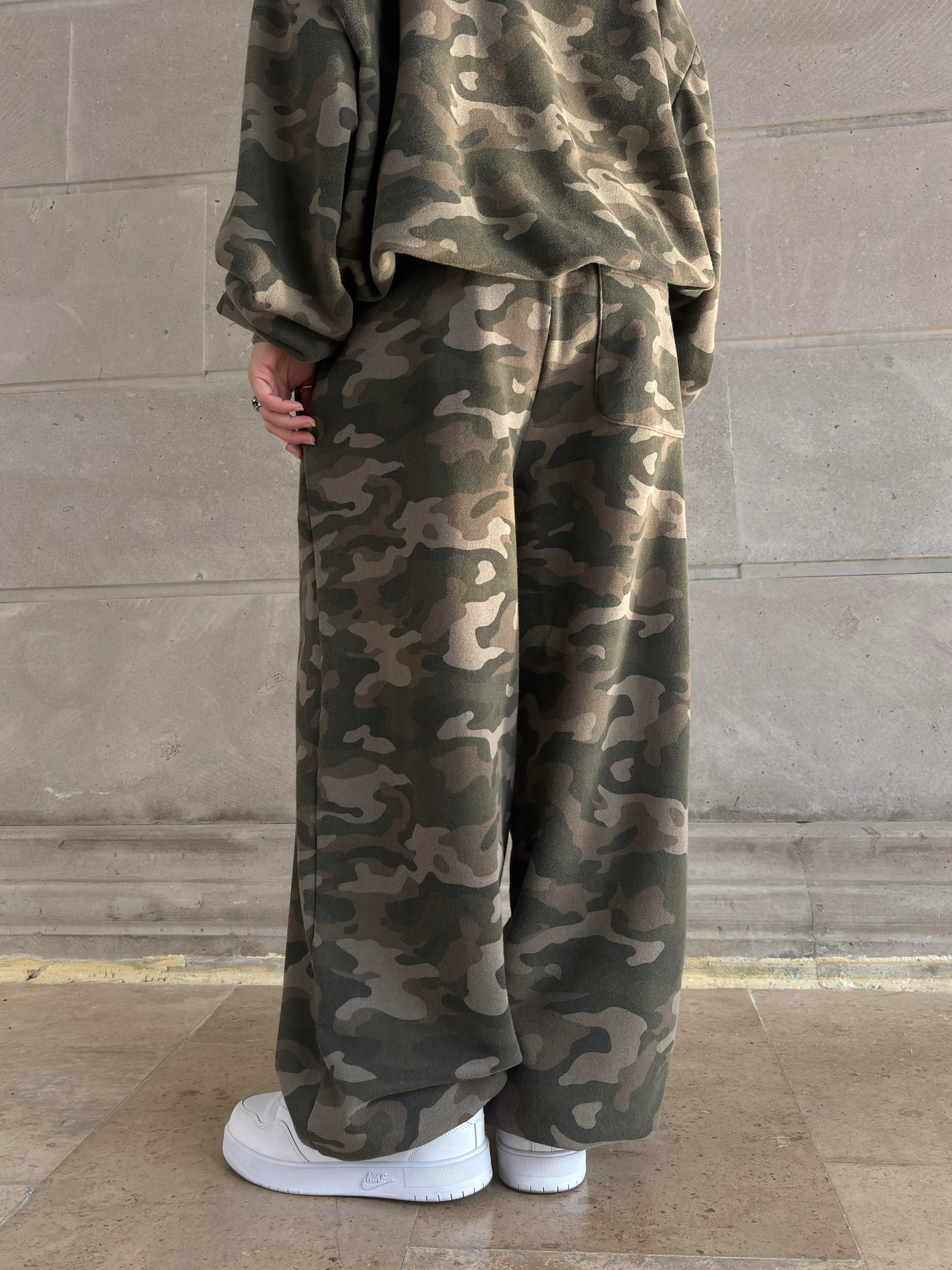 Premium Camouflage Paça Lastikli Oversize Esofman Altı