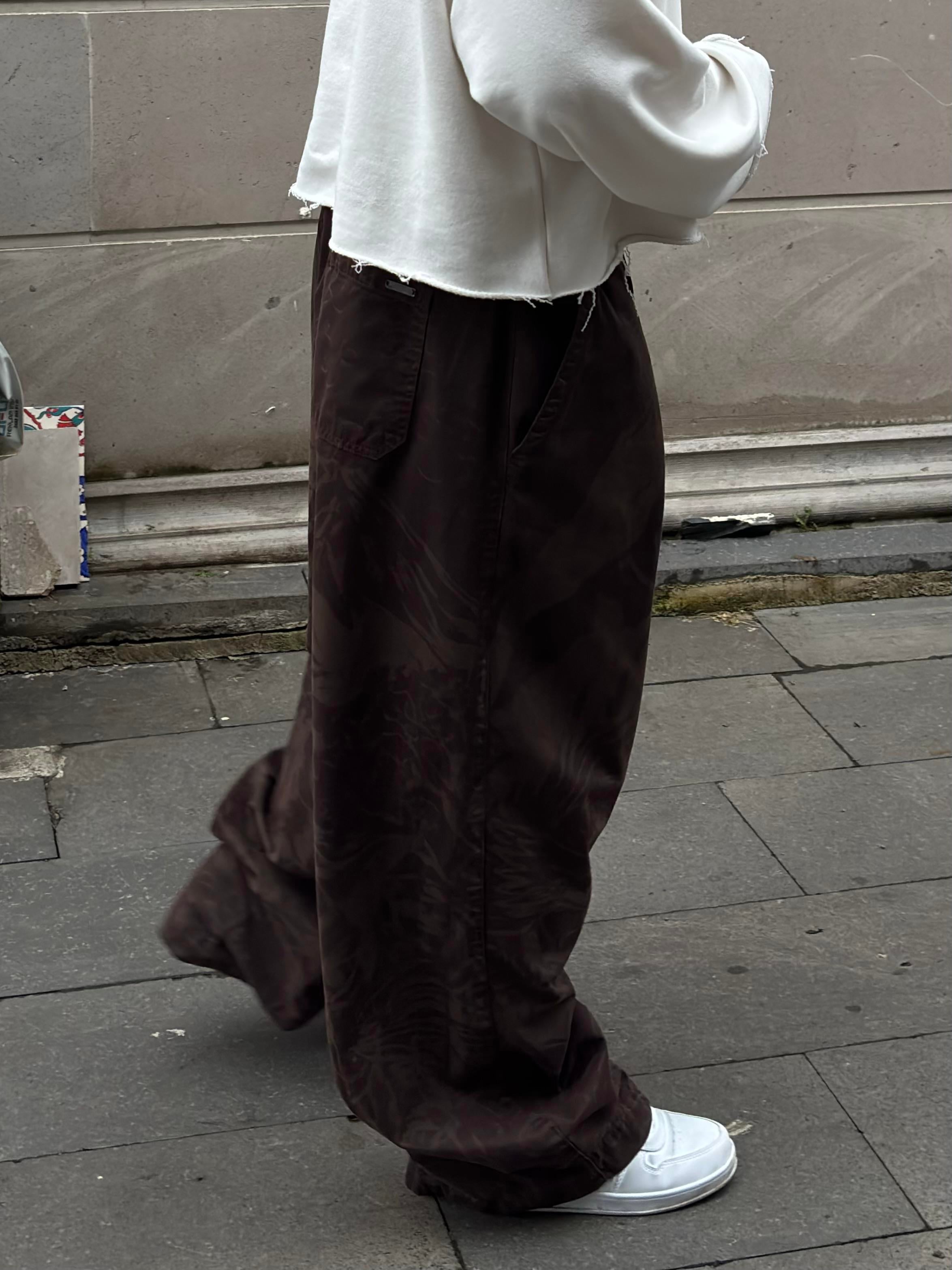 Premium  Chocolate Bobbi Eagle Cocoon Pants