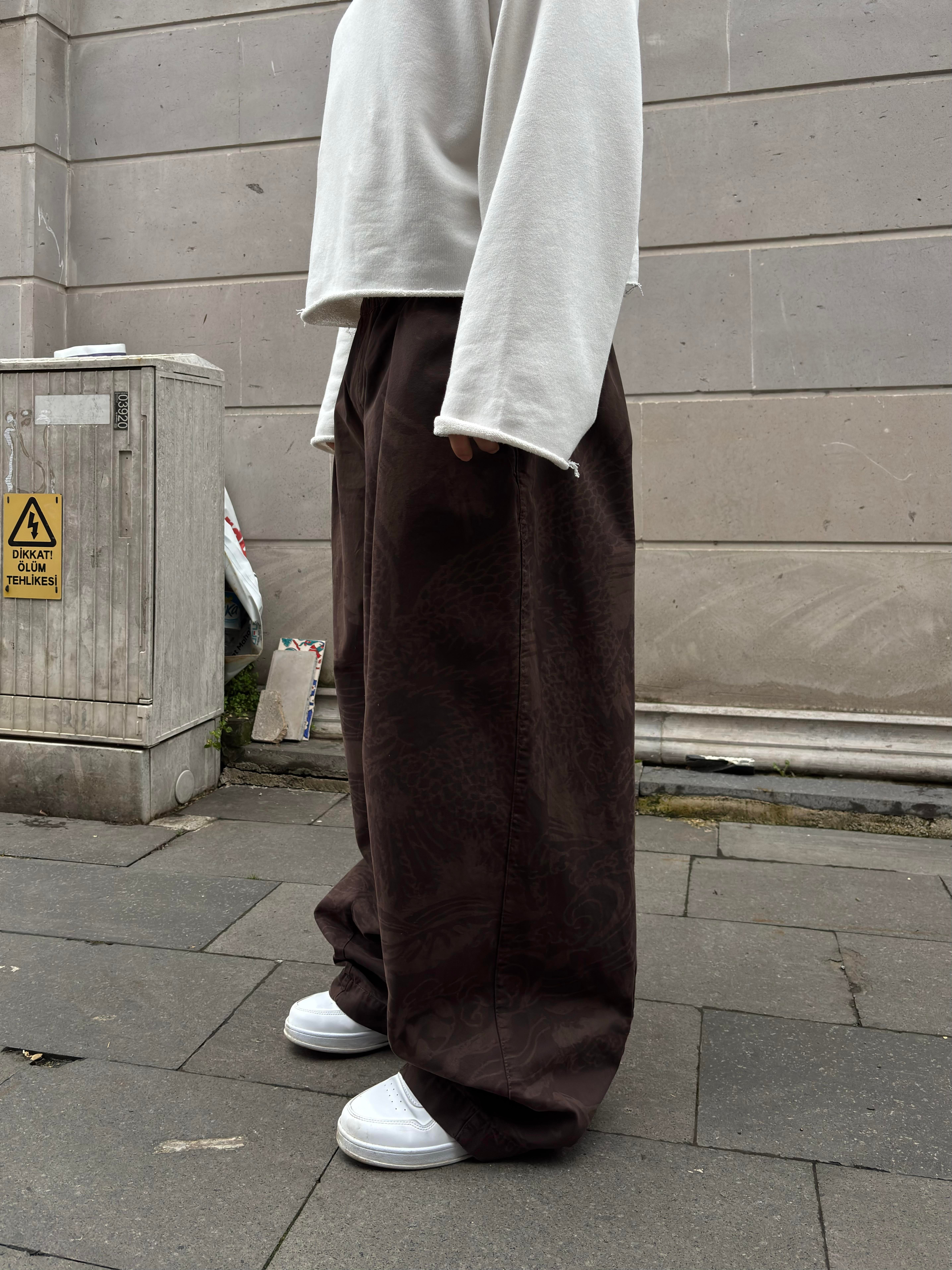 Premium  Chocolate Bobbi Eagle Cocoon Pants